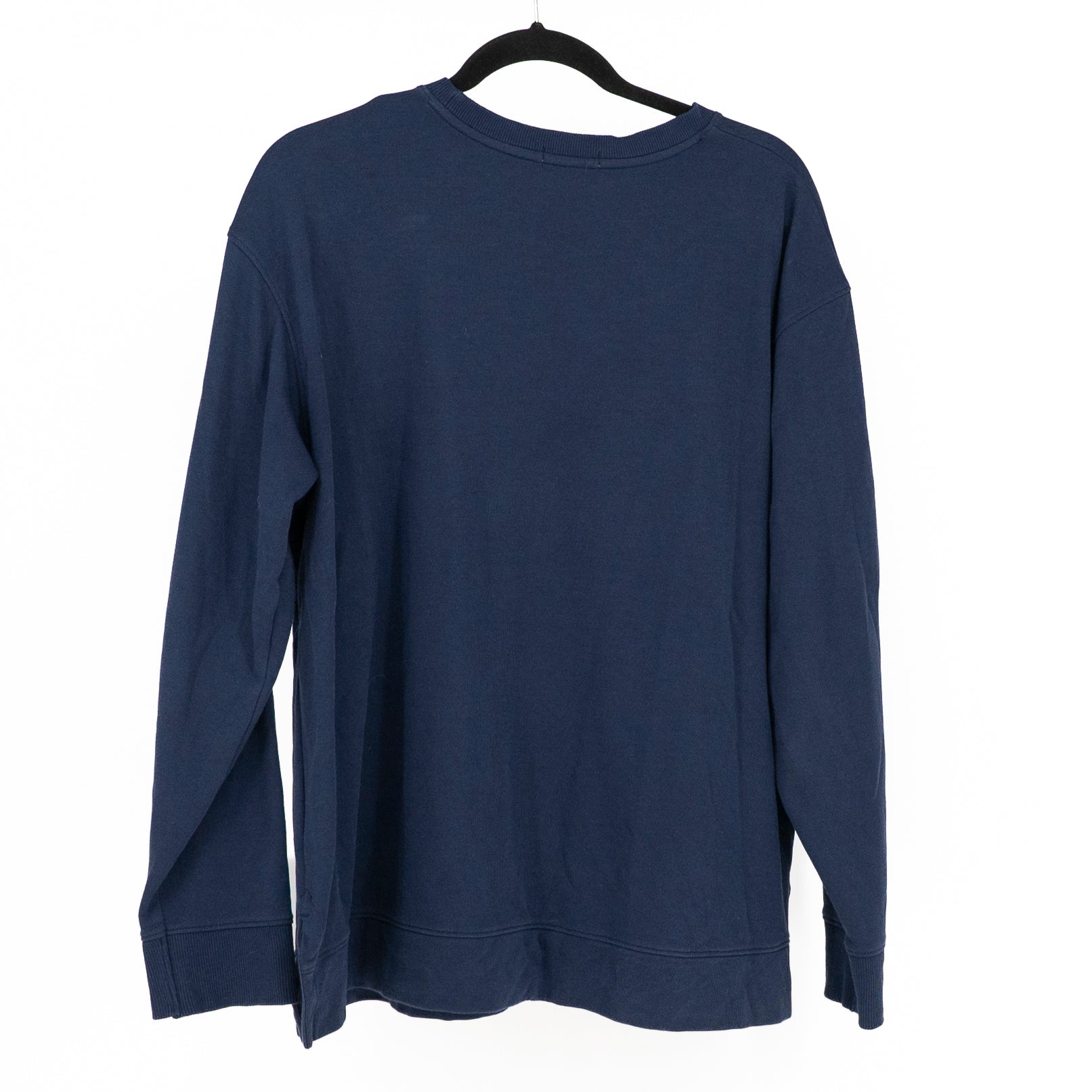Lake Women's Cotton Modal Crew Neck Pullover Long Sleeve Sweater Navy Blue XL