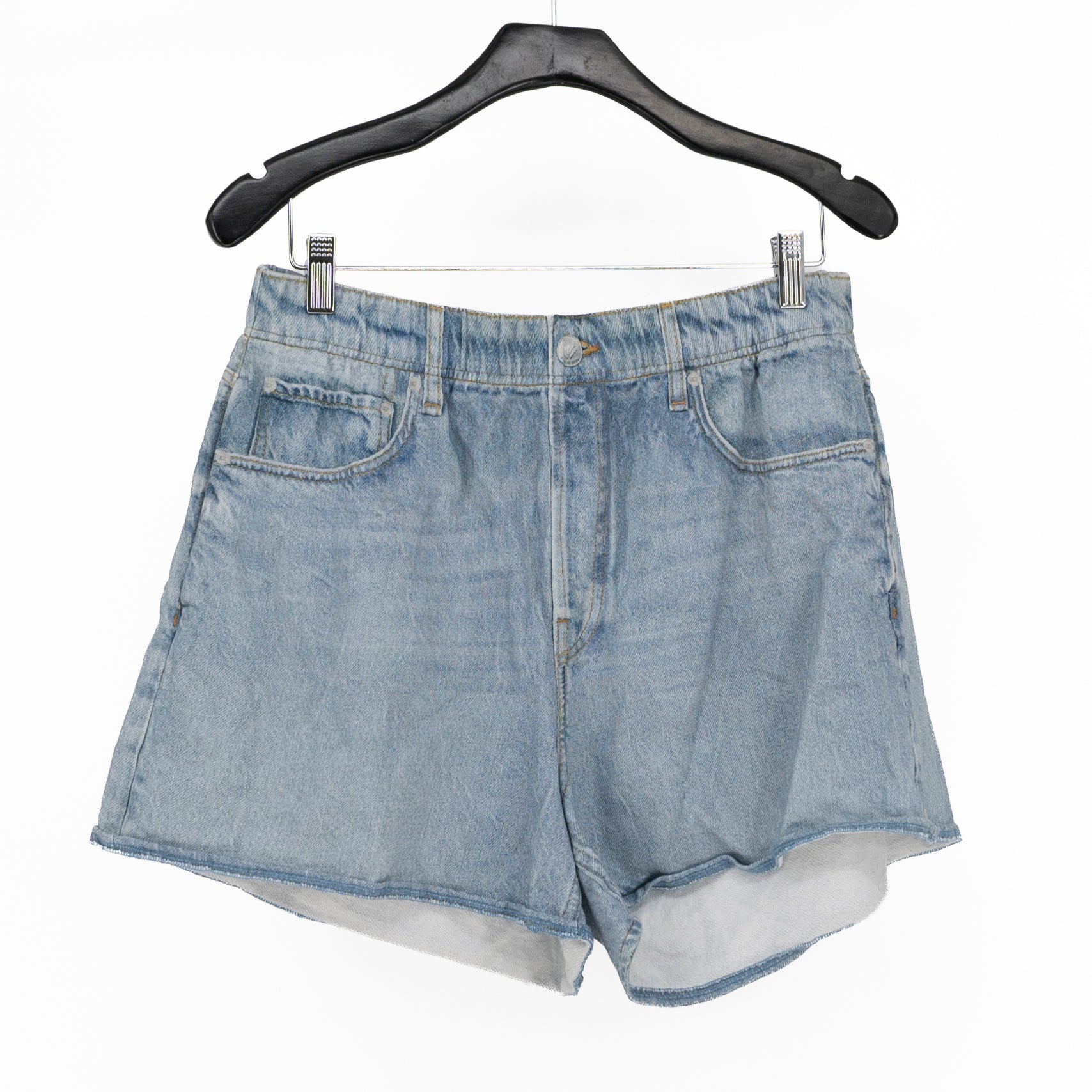 Rag & Bone Women's Miramar Cotton Printed Pull On Mini Cotton Jean Shorts XL