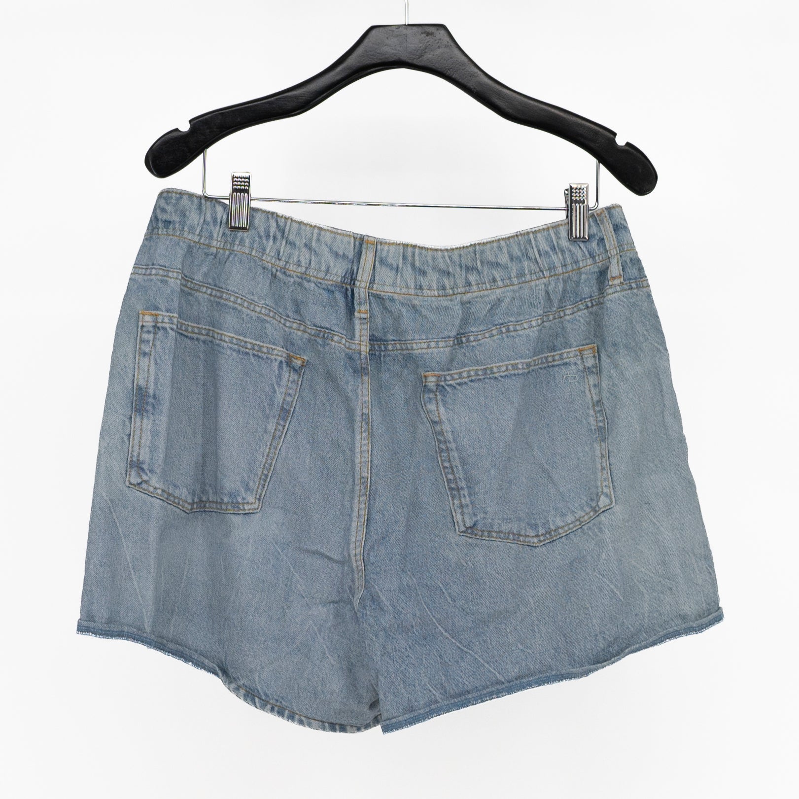Rag & Bone Women's Miramar Cotton Printed Pull On Mini Cotton Jean Shorts XL
