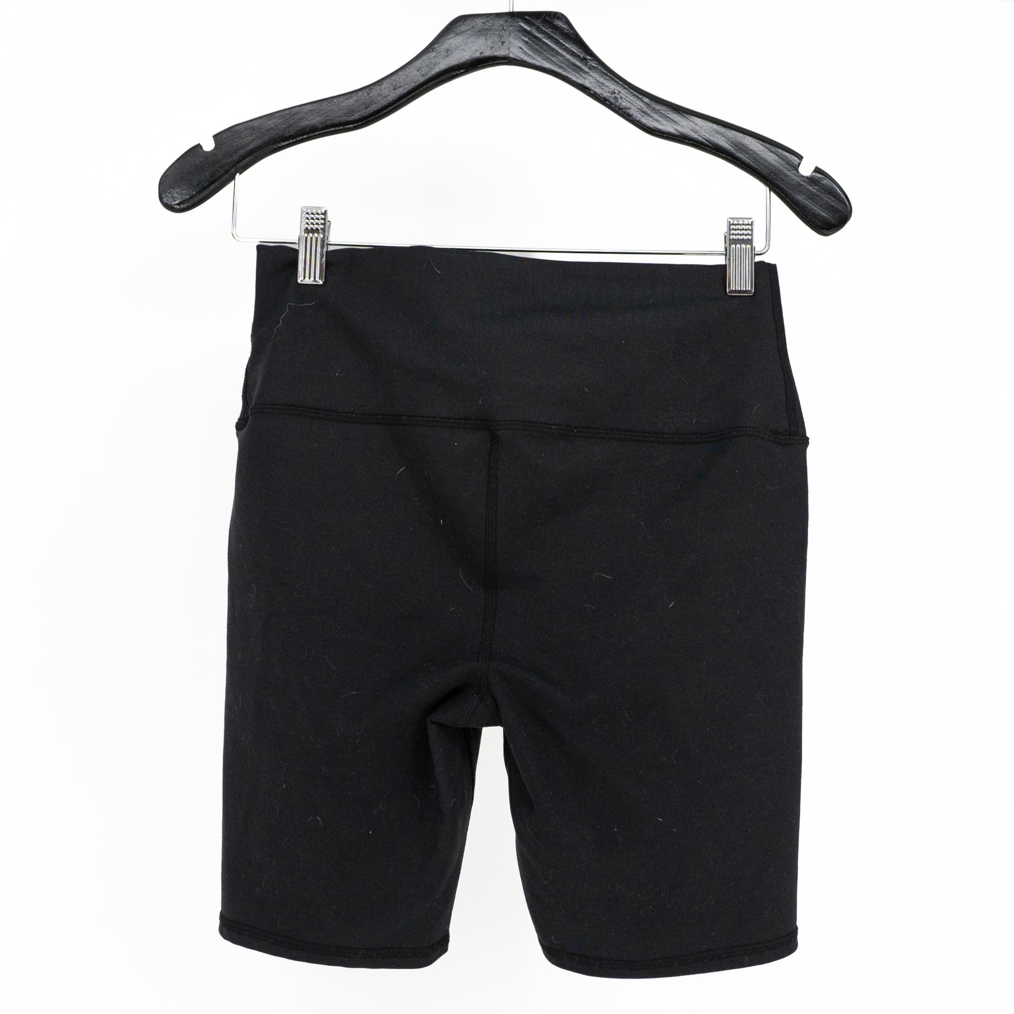 Alo Yoga Women's Cotton High Waisted Athletic Work Out Bike Shorts Black M
