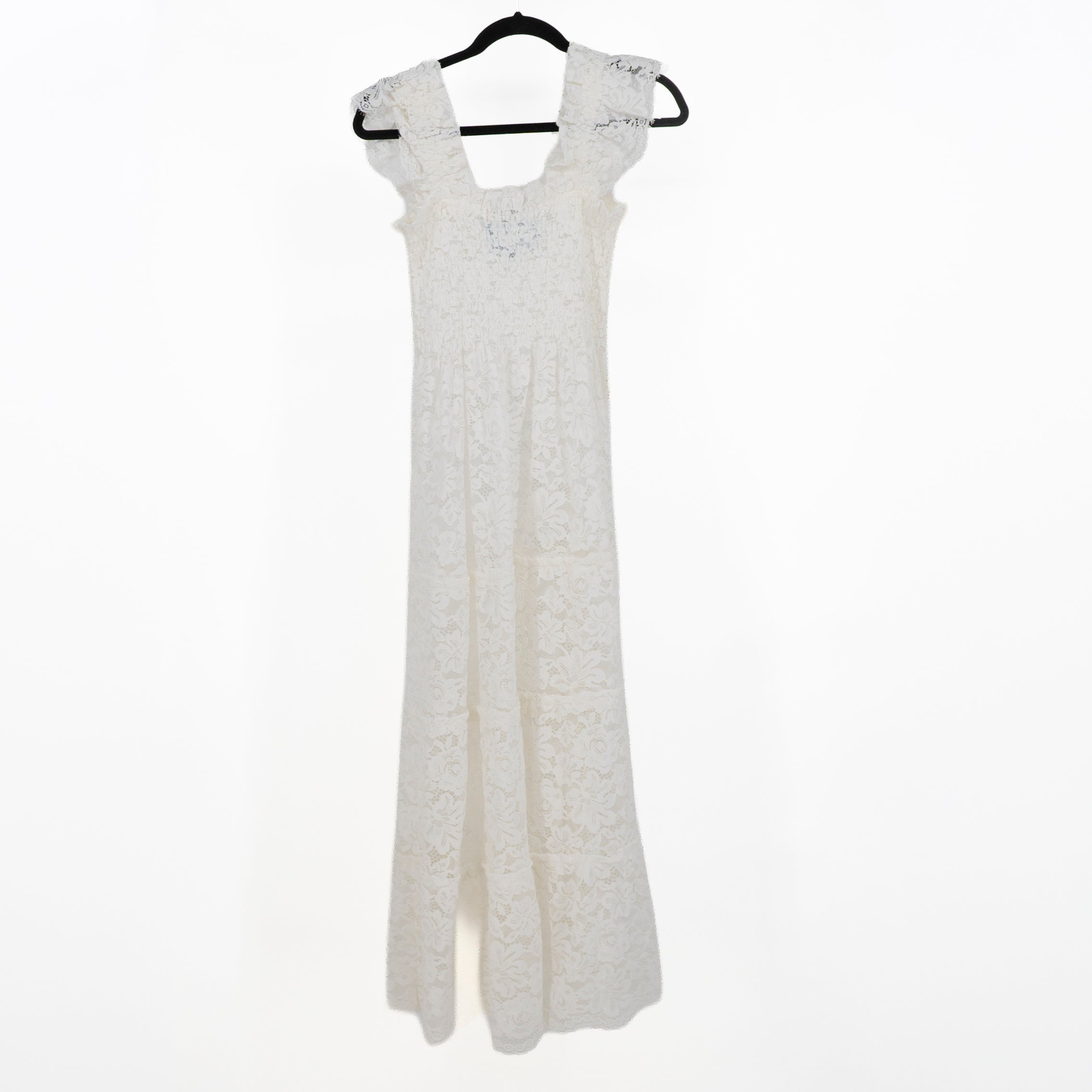 Hill House Home Collector's Edition The Ellie Nap Dress Allover Lace Ivory White