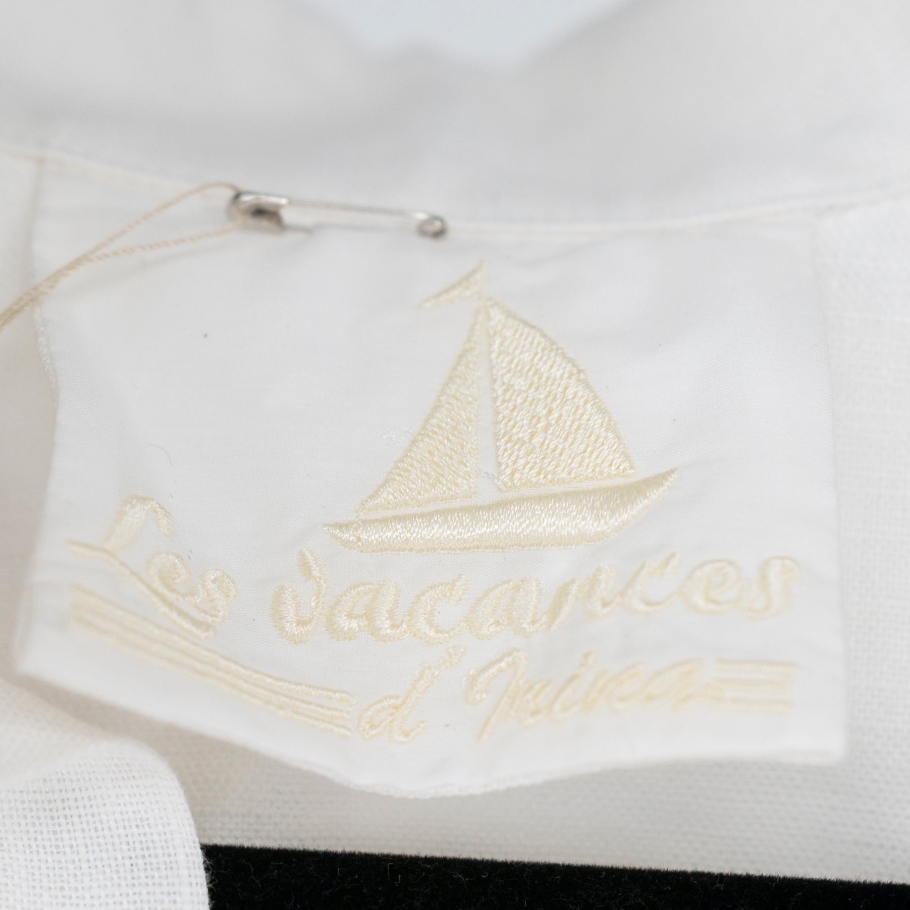 NEW Les Vacances Linen Collared V Neck Quarter Sleeve Blouse Shirt Top White S