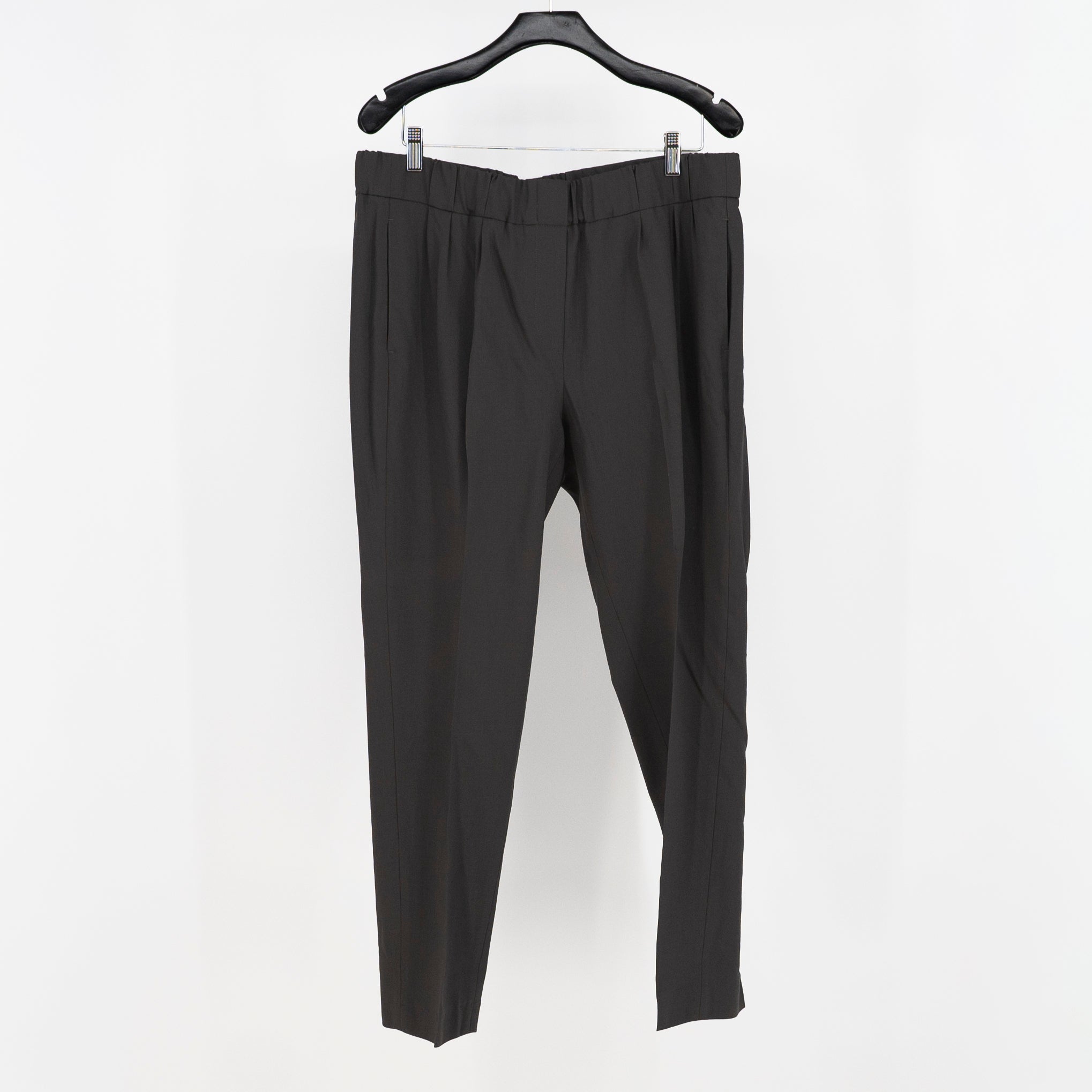 Brunello Cucinelli Women's Made in Italy Wool Blend Stretch Mid Rise Ankle Pants