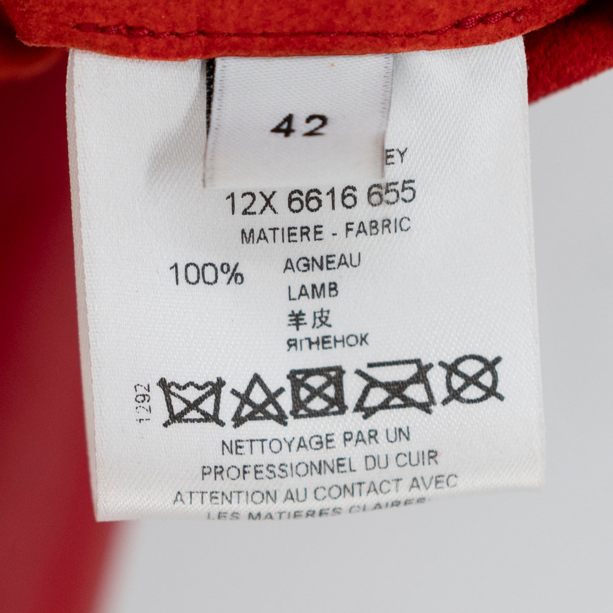 Givenchy Paris Women's Genuine Leather Short Sleeve Crew Neck Tee Shirt Top Red