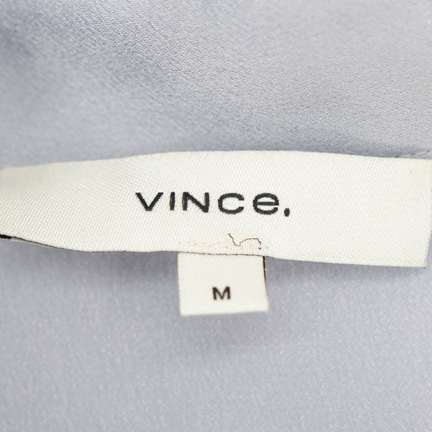 Vince Women's Silk Satin Collared Button Down Short Sleeve Lightweight Blouse M