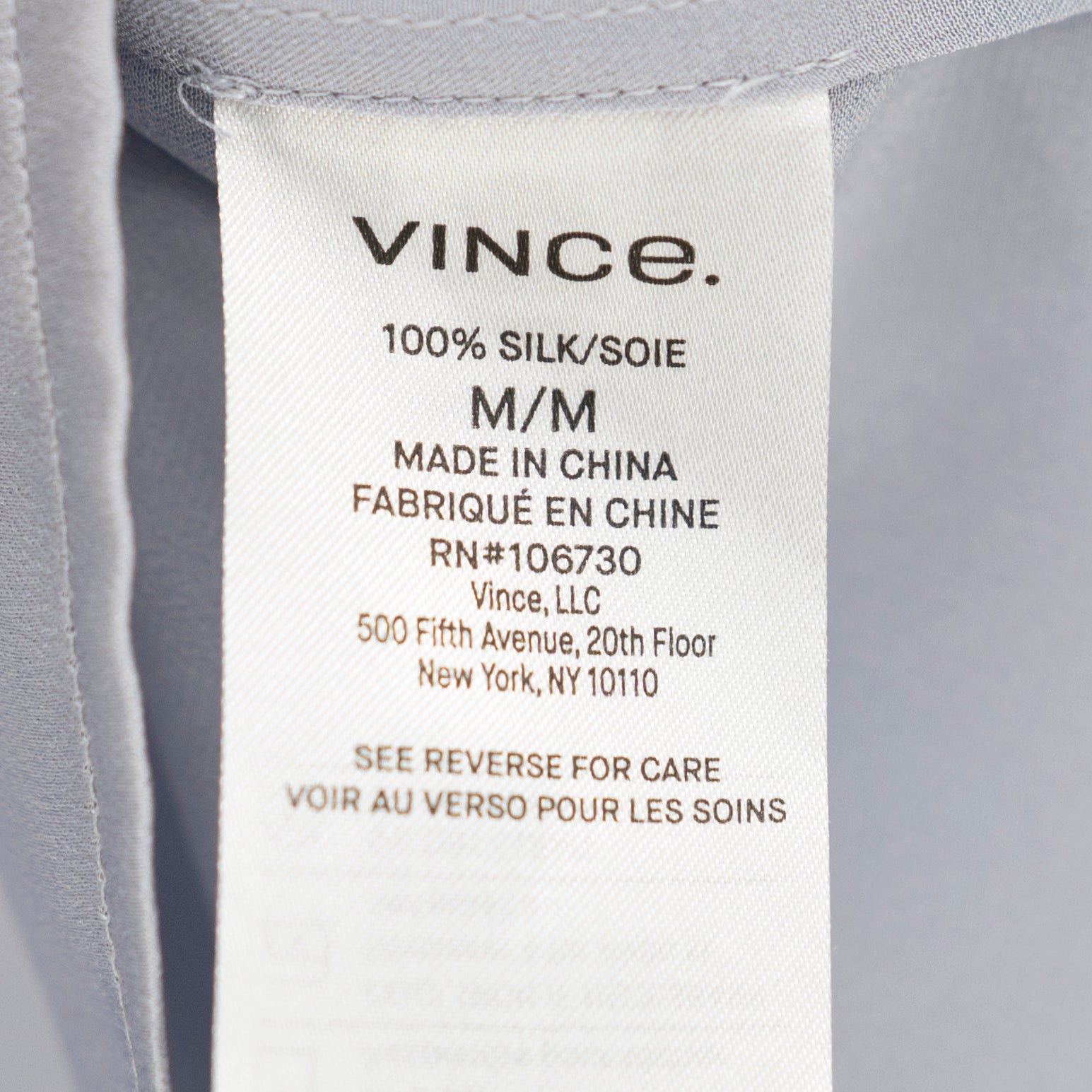 Vince Women's Silk Satin Collared Button Down Short Sleeve Lightweight Blouse M