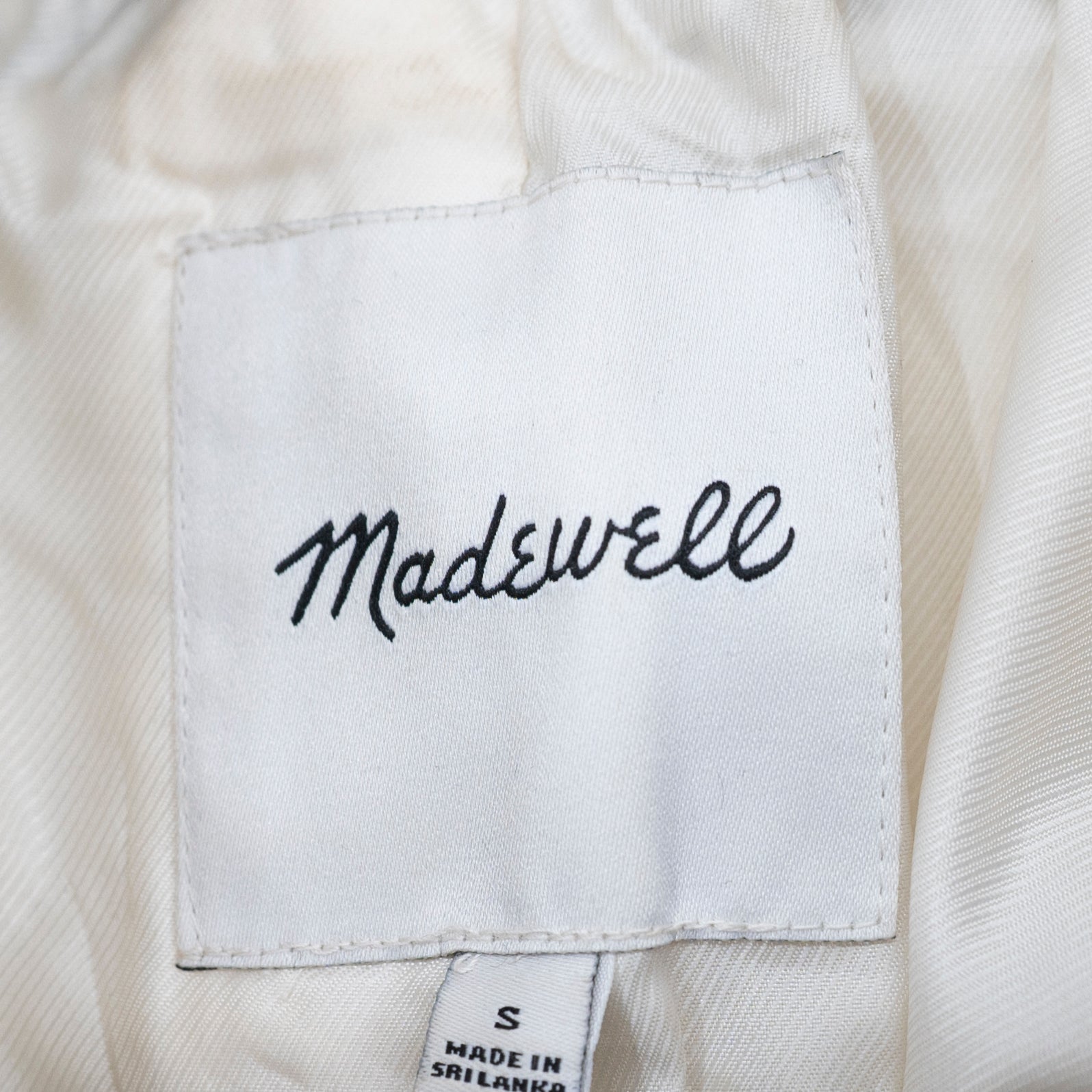 Madewell McClancy Sherpa Teddy Snap Front Button Coat Jacket Ivory Natural Small