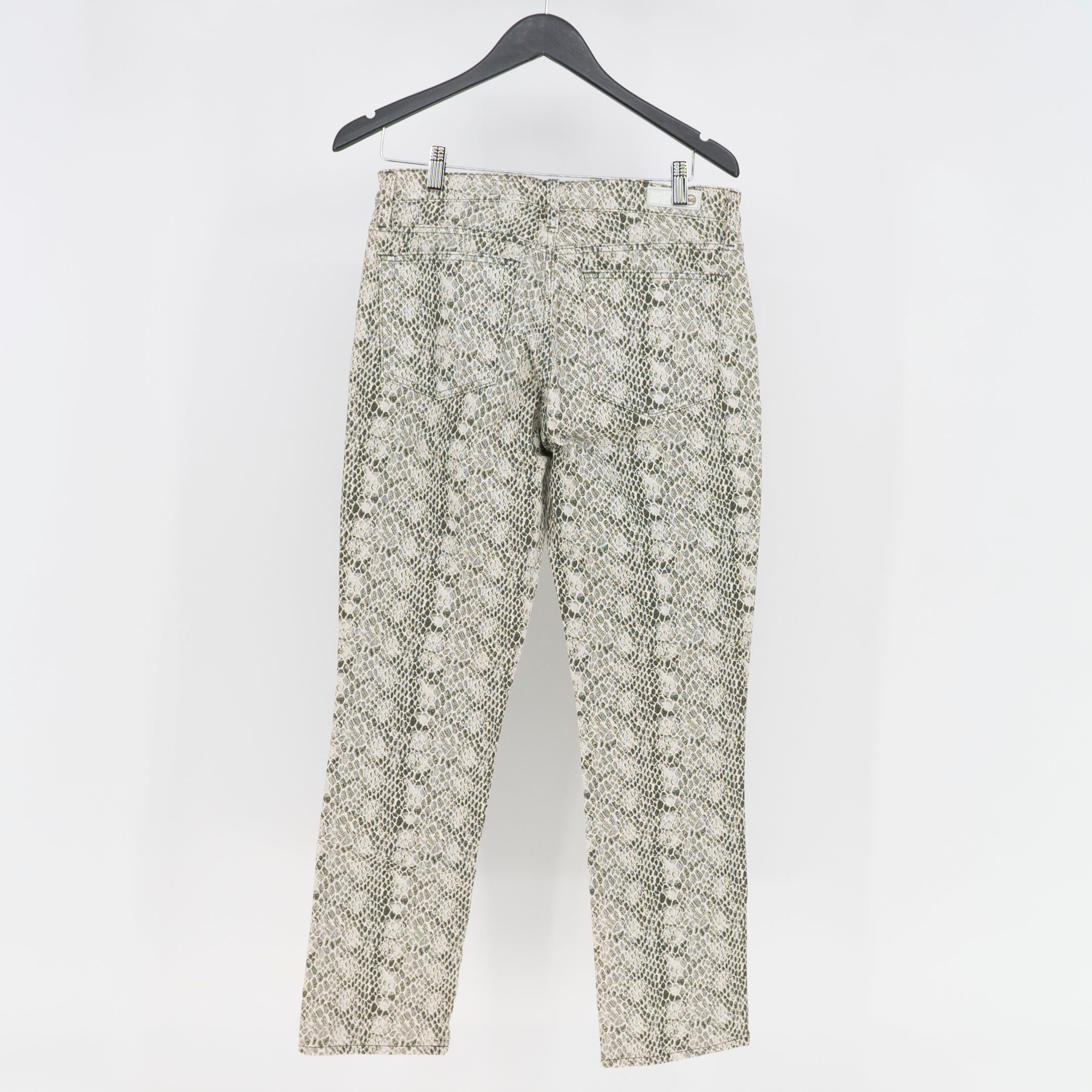 NEW AG Adriano Goldschmied Cotton Skinny Leg Jeans Syidda Snake Print 31