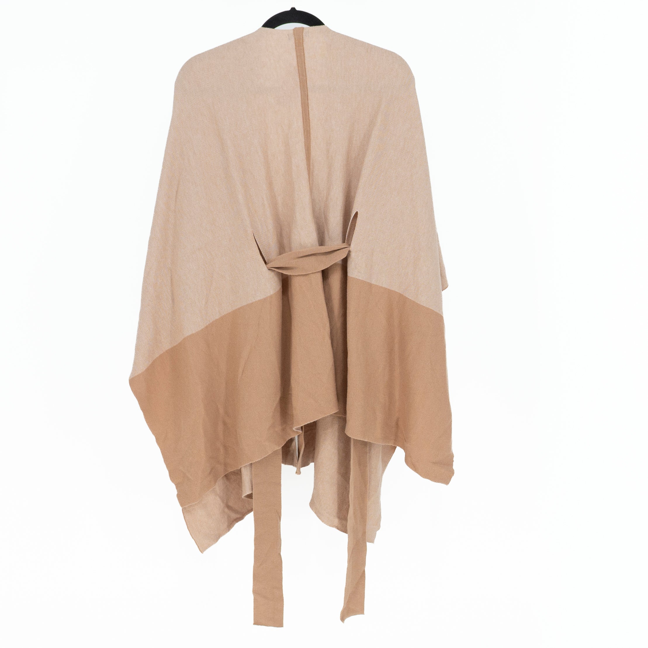 NEW Splendid Wool Blend Knit Stretch Belted Cardigan Wrap Shawl Camel OS