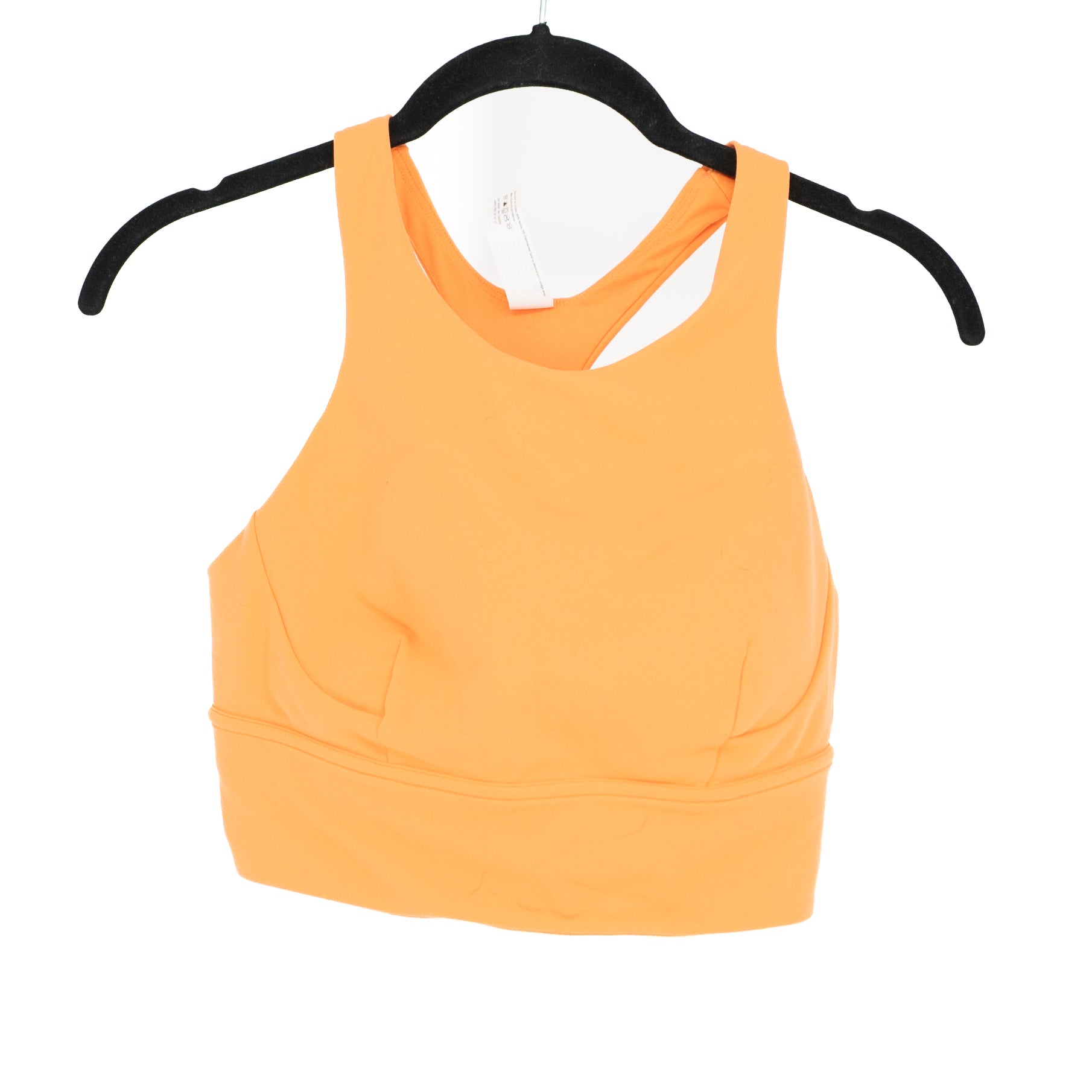 Lululemon Women's Wunder Train Longline Bra Fade Orange Frappe Sports Bra 8