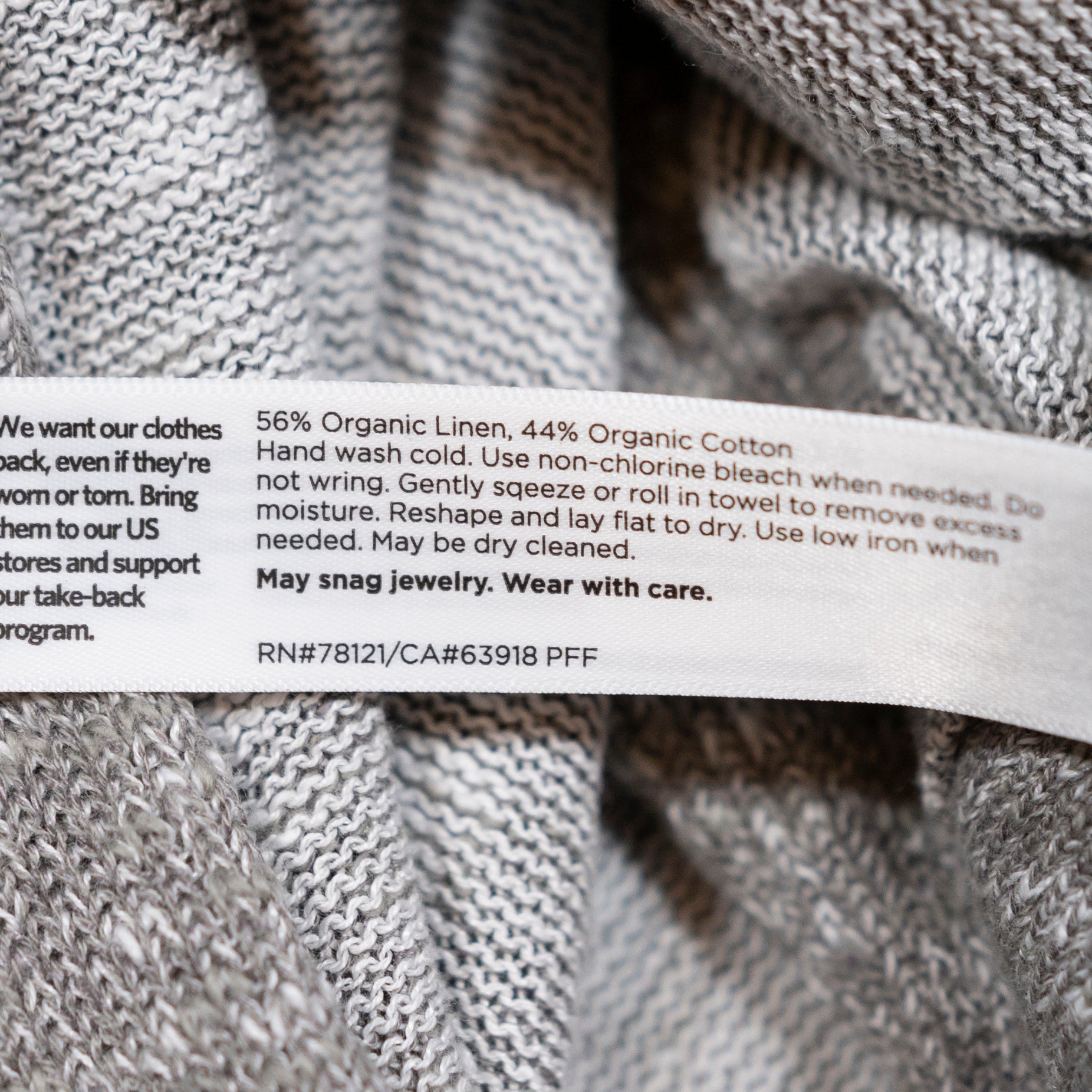 NEW Eileen Fisher Organic Linen Cotton Lightweight Slub Open Front Cardigan Gray