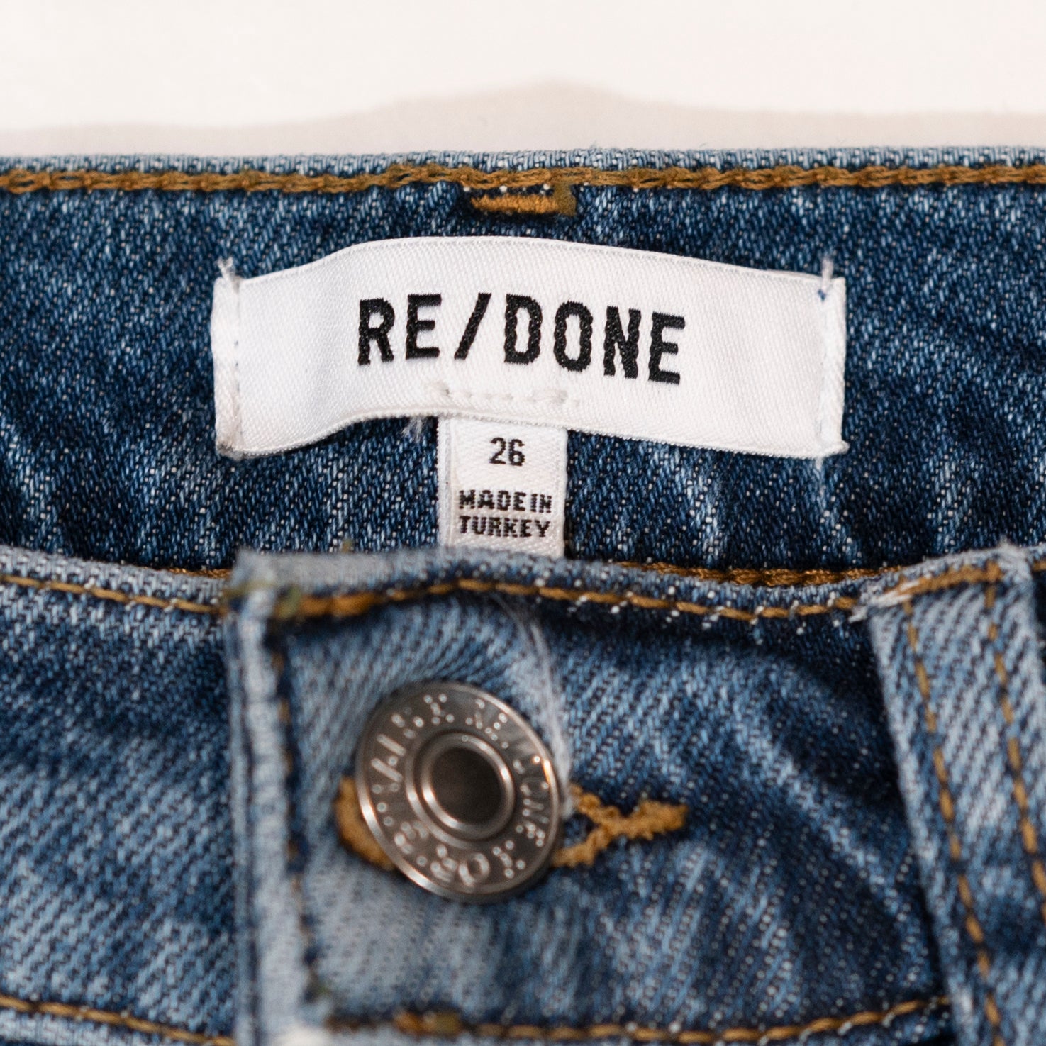 NEW Re/Done 90s High Rise Ankle Crop Cotton Stretch Denim Jeans 26