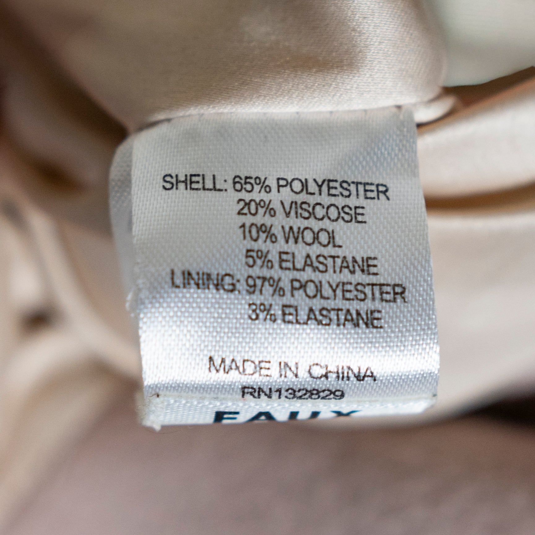 Majorelle Milford Wool Blend Faux Fur Trim Belted Pea Coat Jacket Tan Almond XXS