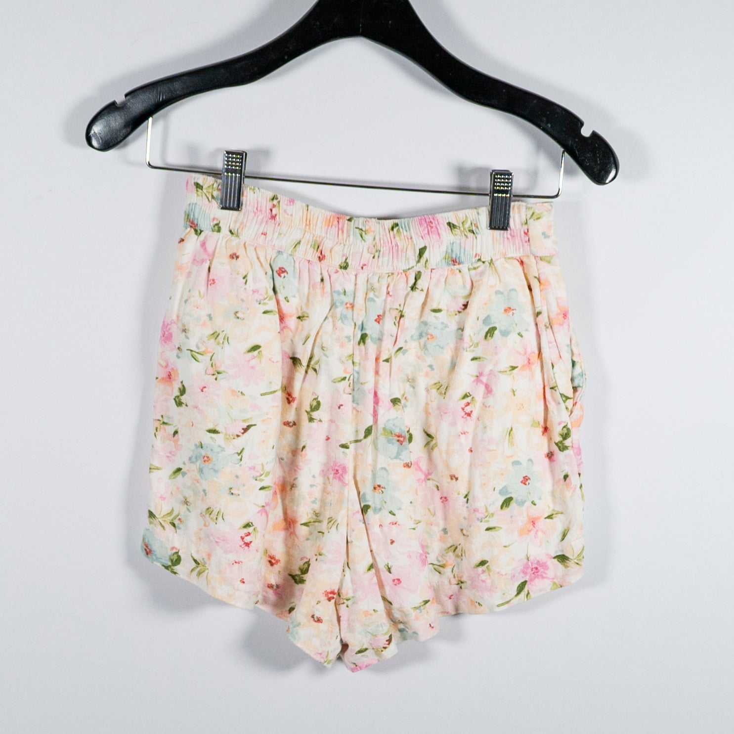 Abercrombie & Fitch Linen Blend Pastel Floral Flower Print Pattern Mini Shorts