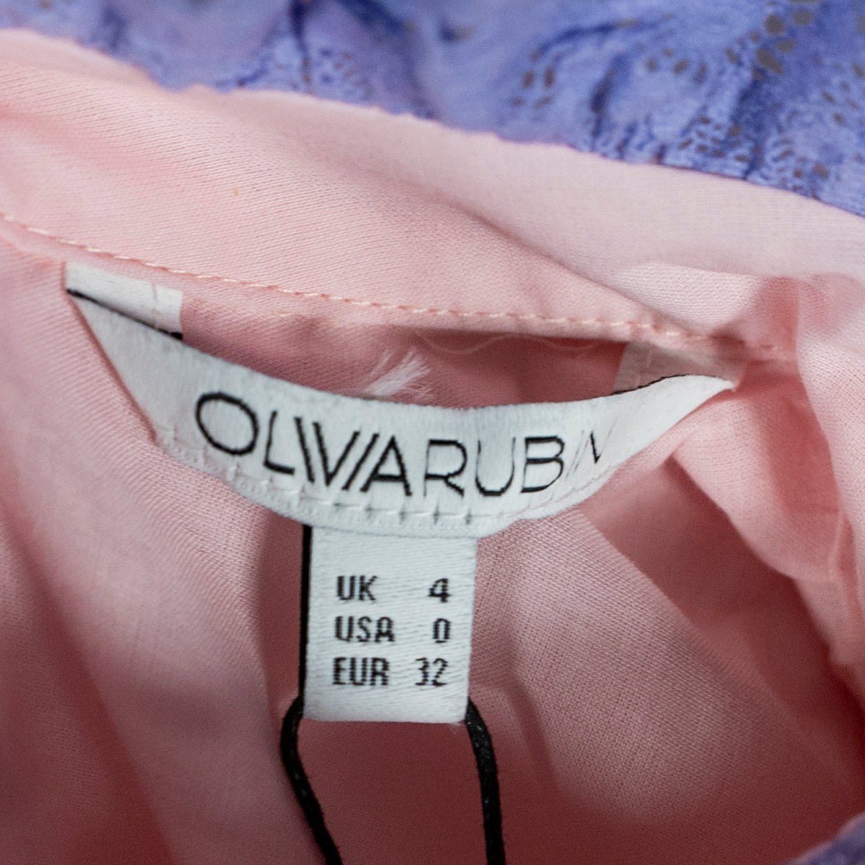 NEW Olivia Rubin Alia Cotton Lightweight Tiered Lace Trim Mock Neck Maxi Dress 0