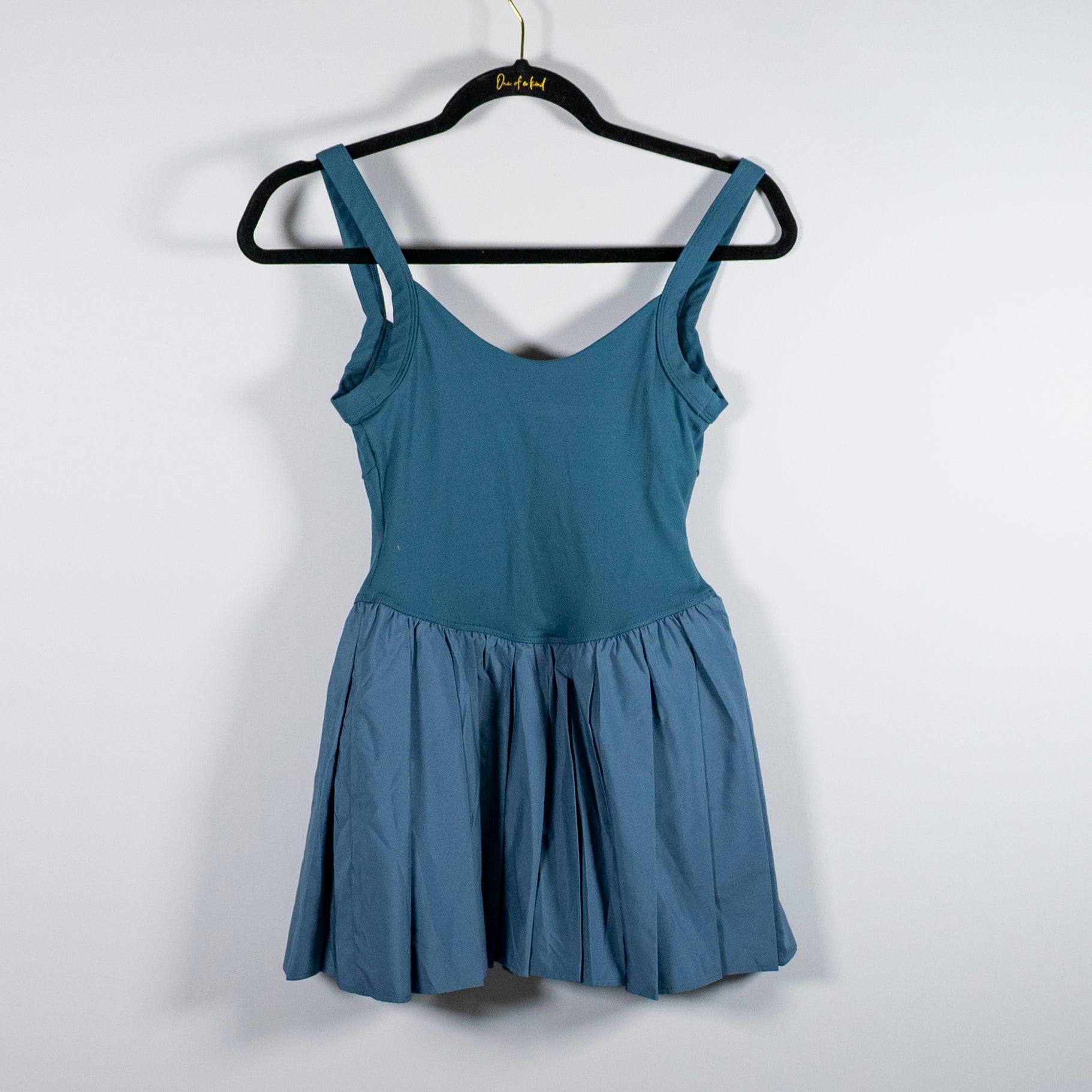 Free People FP Movement Swing Of Things Skortsie Mini Romper Athletic Dress Blue