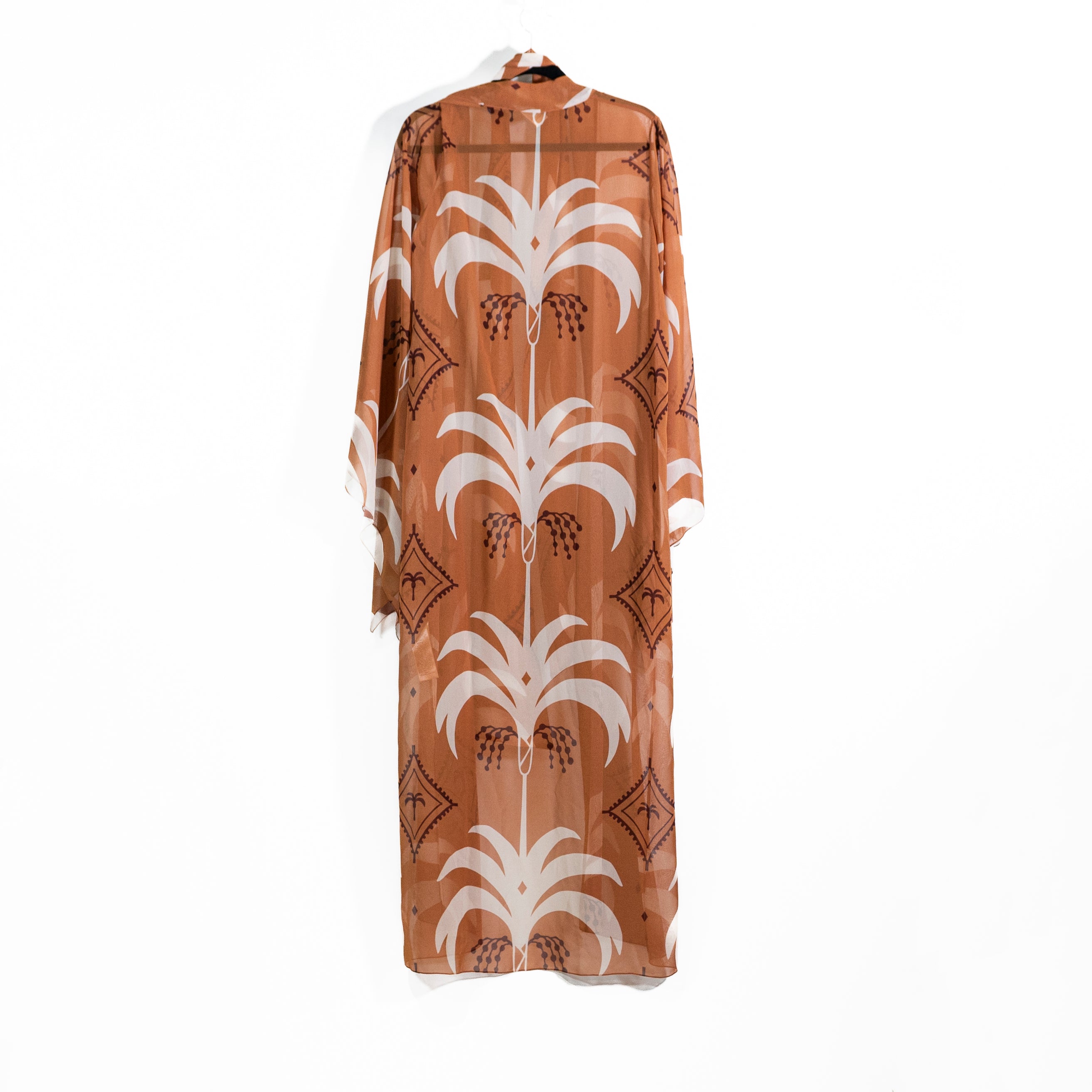 Johanna Ortiz Amazon Semi Sheer Chiffon Print Pattern Kimono Cardigan Sweater S