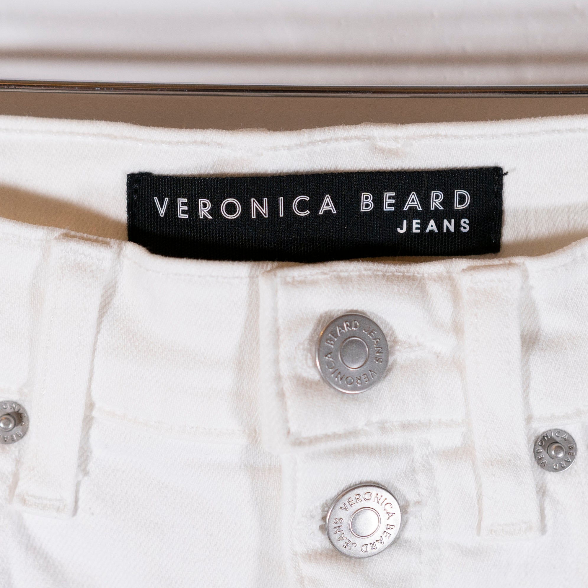 Veronica Beard Ryleigh Slim Straight High Rise Ankle Crop Cotton Stretch Jeans 8