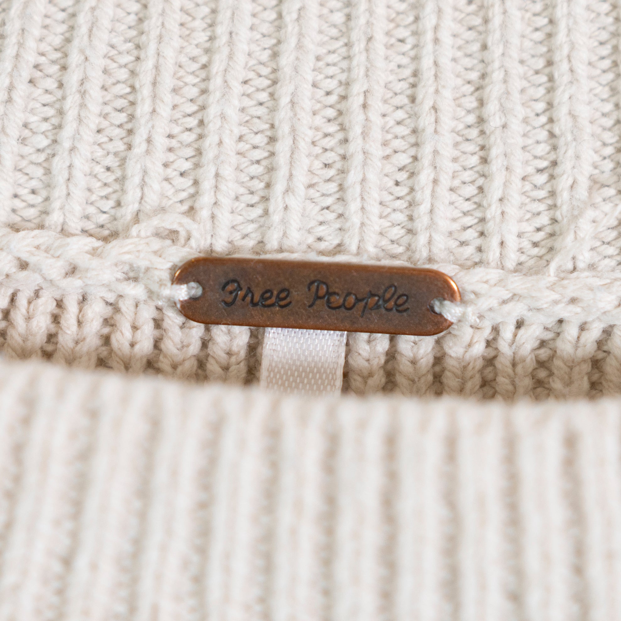 Free People Striped Easy Street Cotton Knit Stretch Cropped Pullover Sweater M