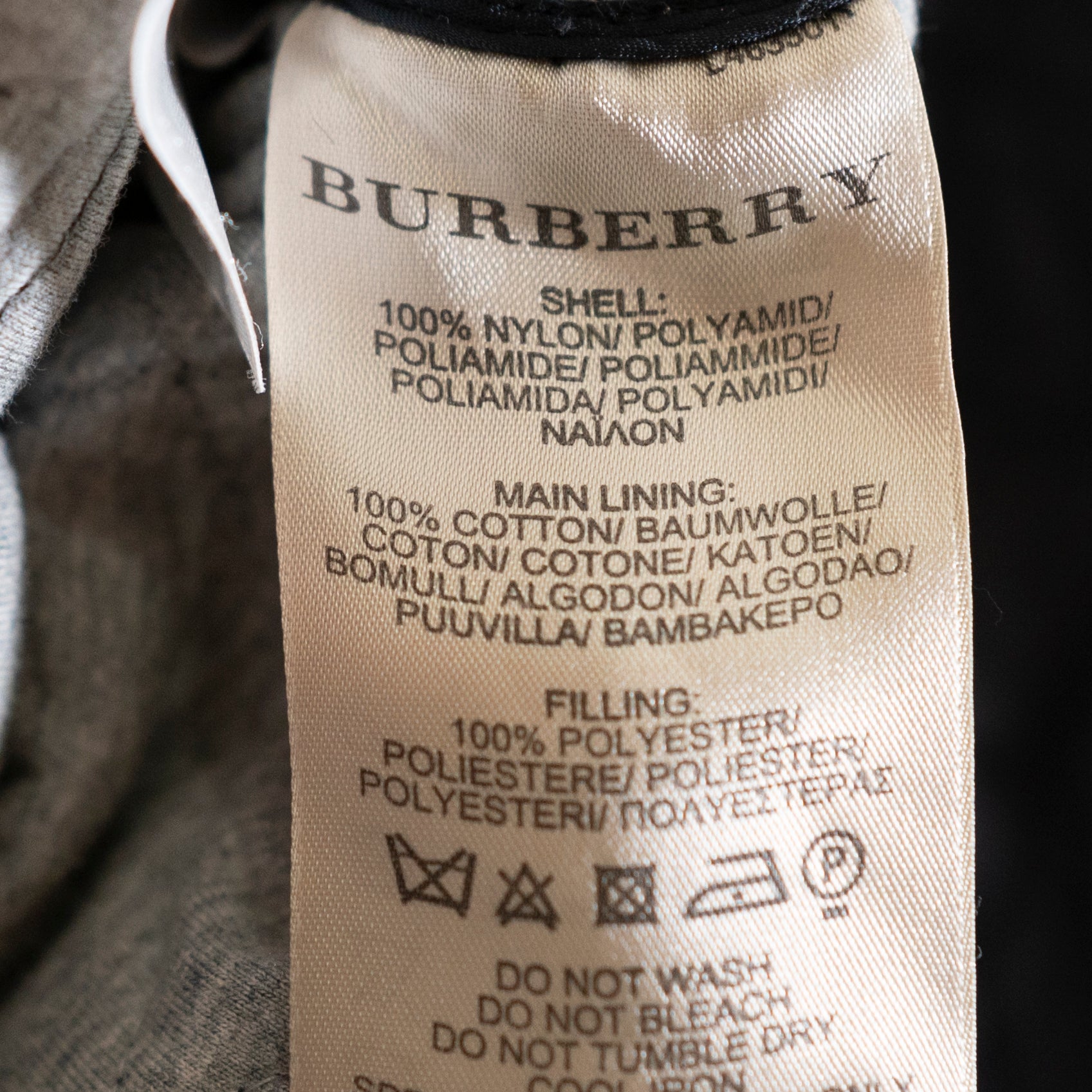 Burberry Brit Nylon Quilted Puffer Cotton Lined Button Front Collared Jacket 4