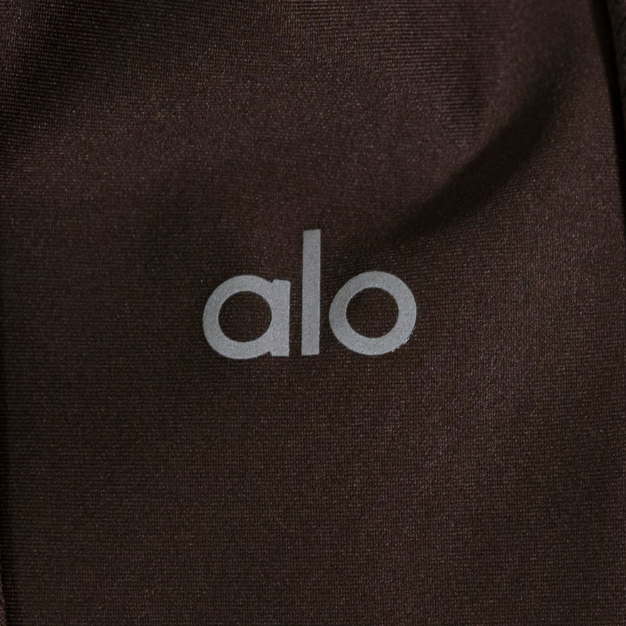 Alo Yoga Women's Ribbed Airlift High-Waist 7/8 Enchanted Pocket Leggings Brown S