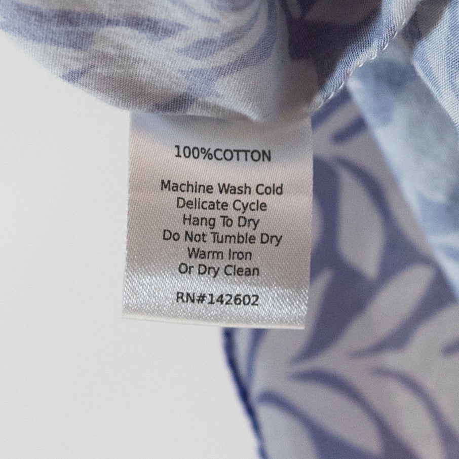 Sail To Sable Cotton Smocked Bodice Tiered Pullover Blue White Floral Maxi Dress