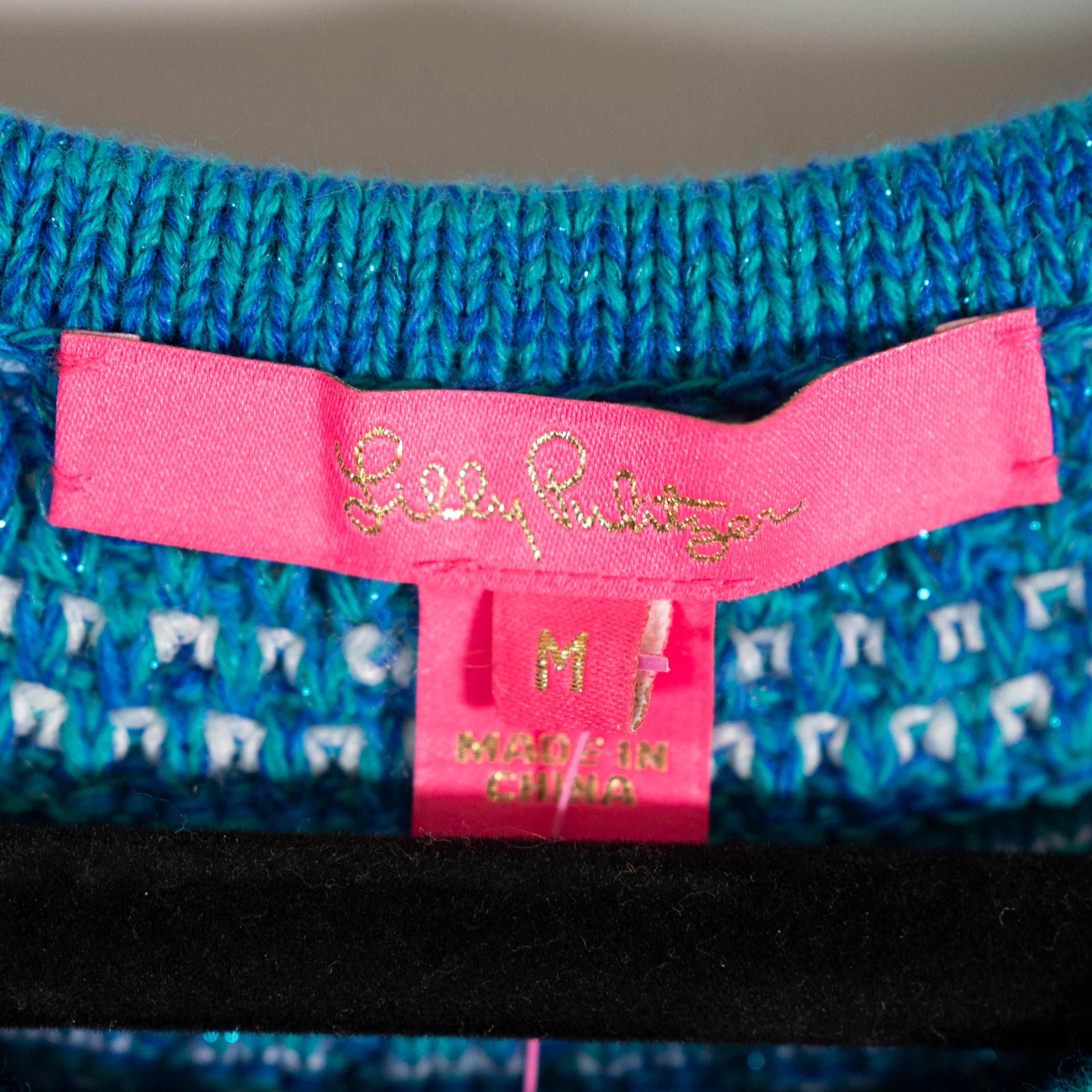 NEW Lilly Pulitzer Beckington Cotton Blend Knit Sweater Dress Blue Grotto Tweed