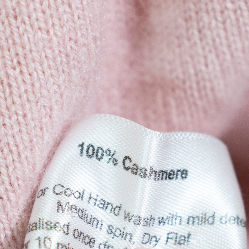 Eskandar Women's 100% Cashmere Knit Crew Neck Long Sleeve Pullover Sweater Pink