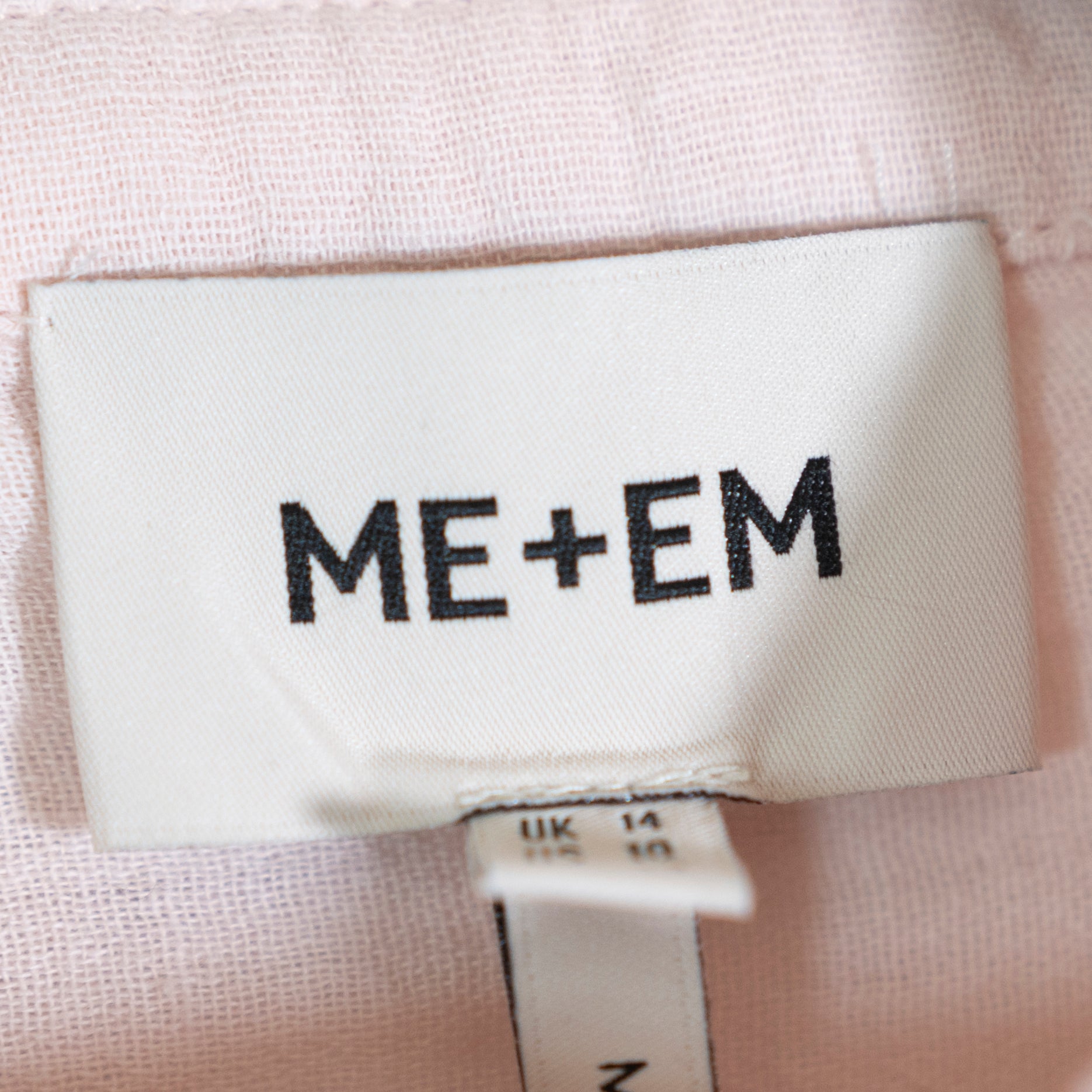 NEW Me+Em Pleat Detail Long Sleeve Cheesecloth Button Front Blouse Shirt Blush