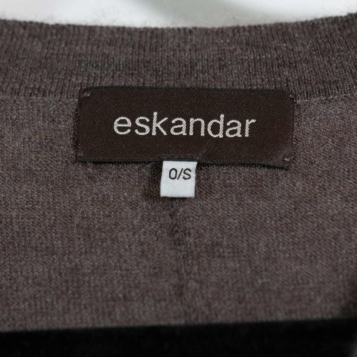 Eskandar Women's 100% Cashmere Knit Button Front Cardigan Sweater Brown OS
