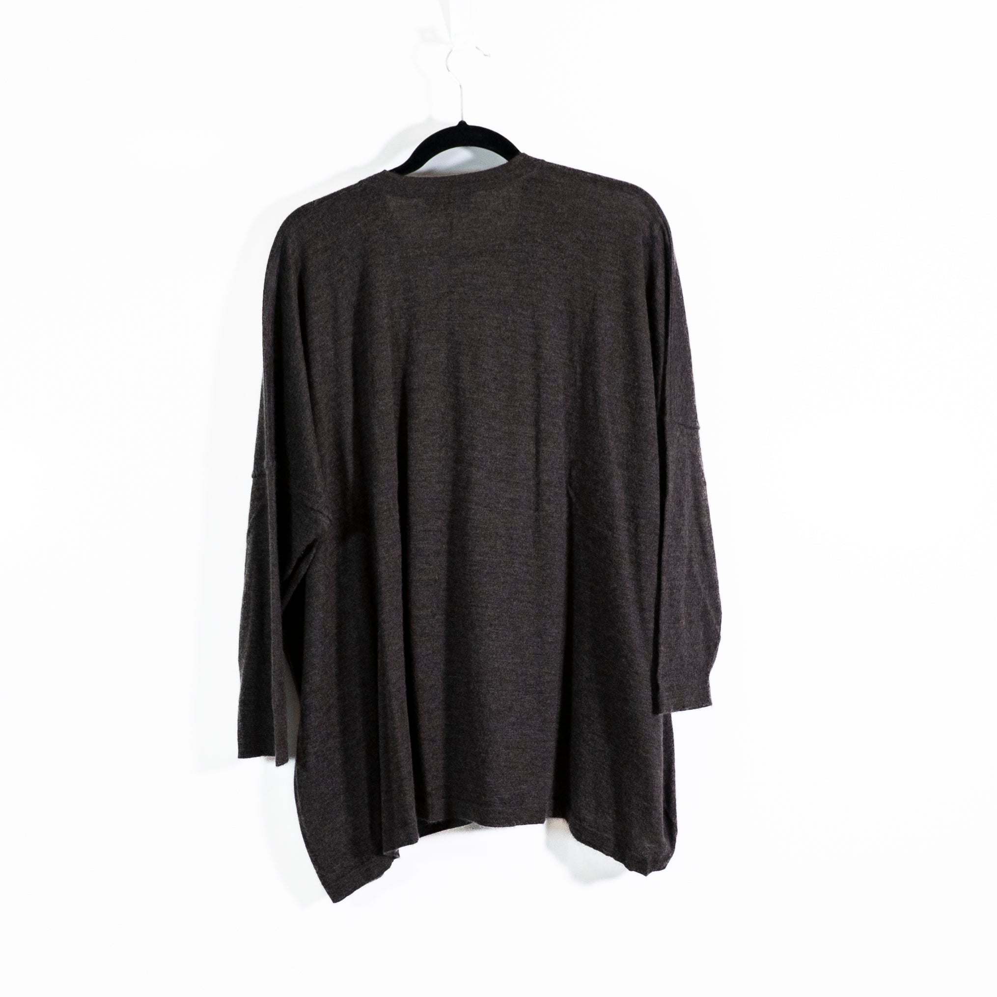 Eskandar Women's 100% Cashmere Knit Button Front Cardigan Sweater Brown OS