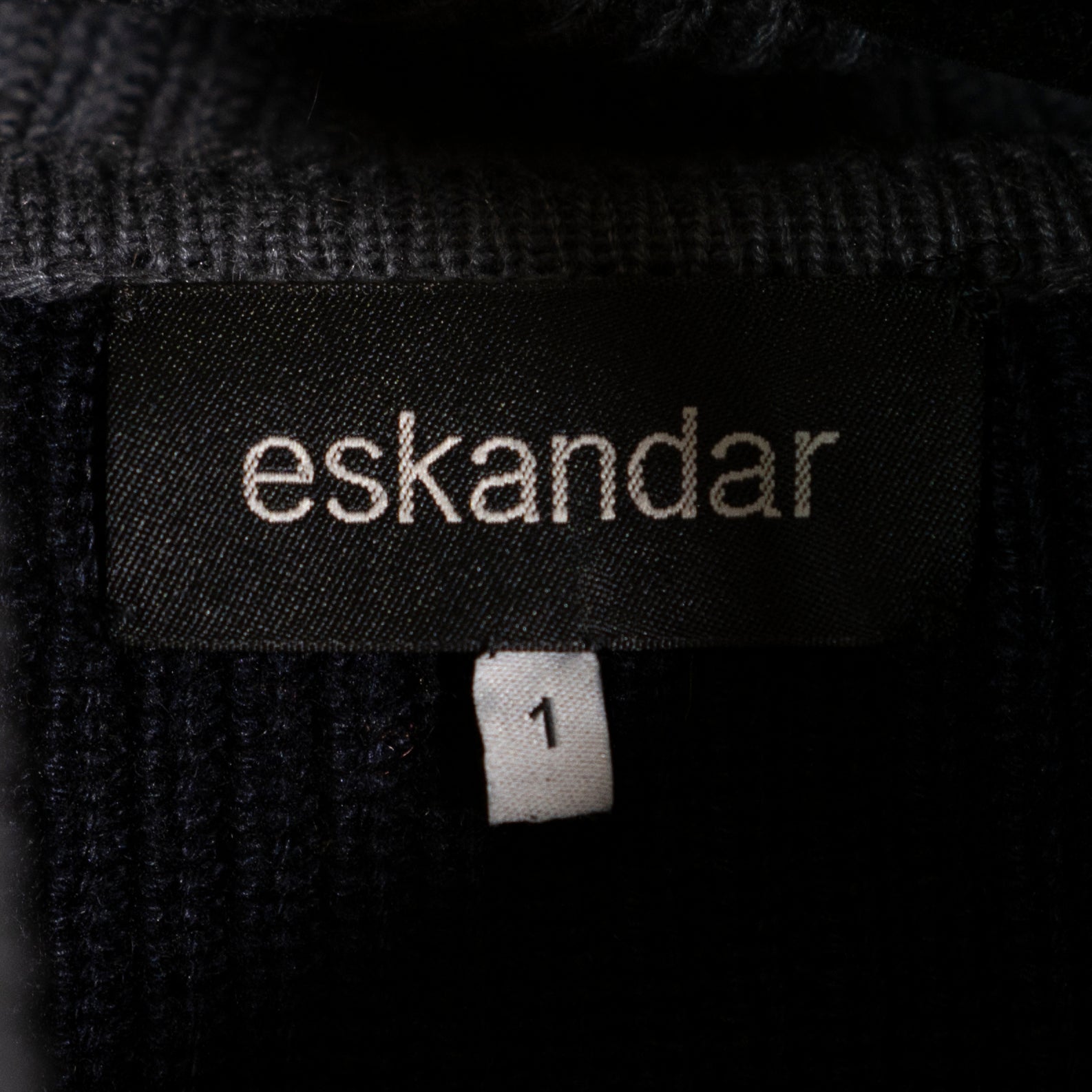 Eskandar Silk Cashmere Knit Turtleneck Gray Black Colorblock Pullover Sweater