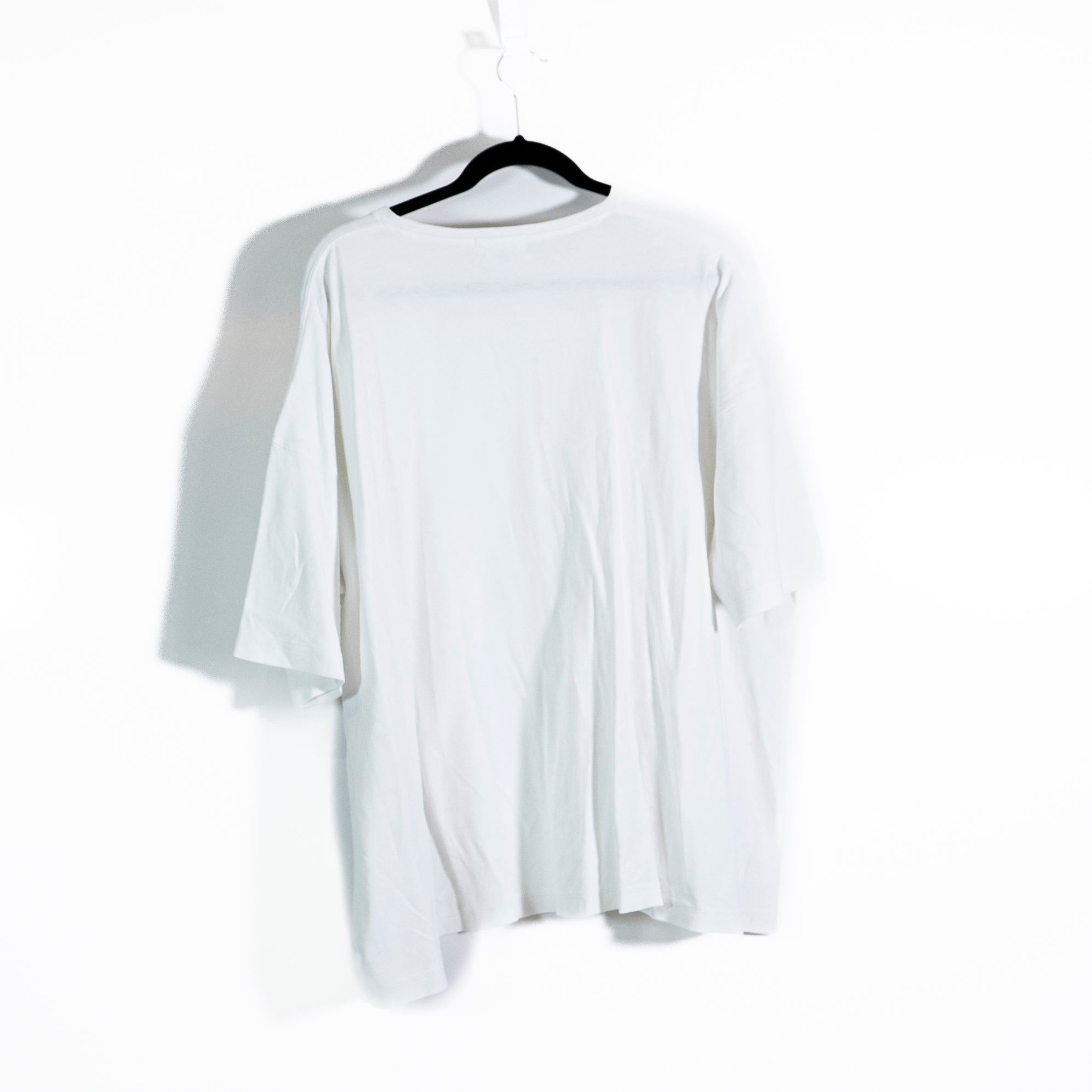 Eskandar Pima Cotton Crew Neck Half Sleeve Tee Shirt Solid White OS