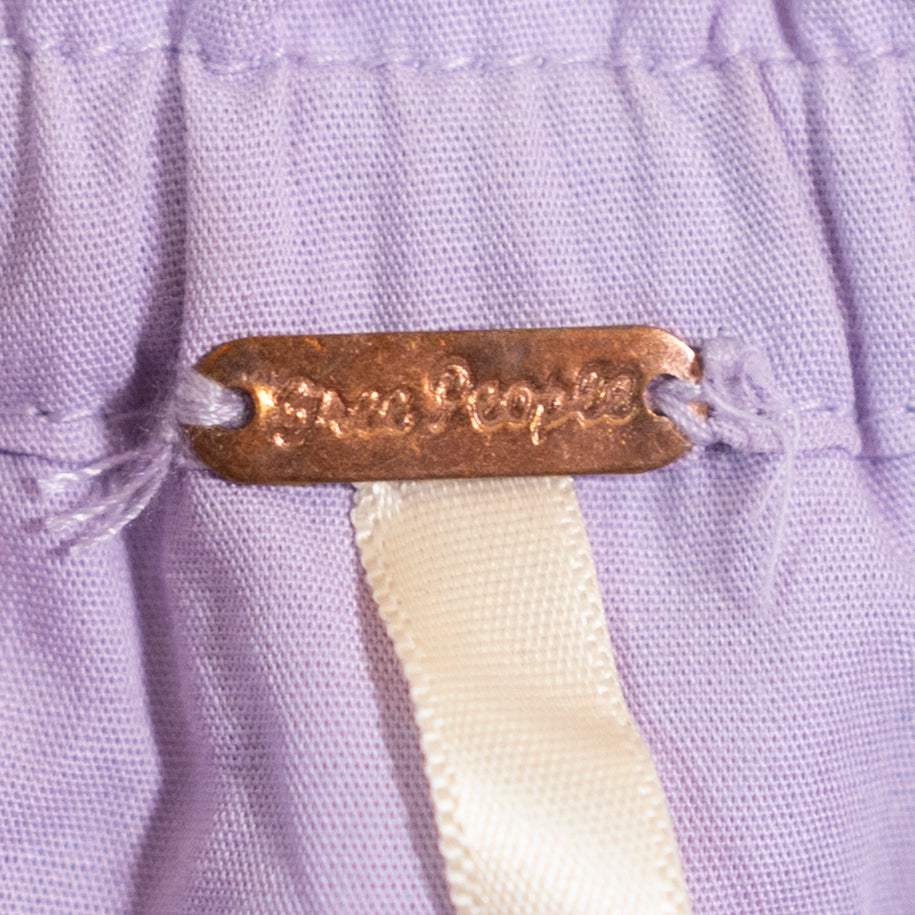 Free People Free-est Have A Thing For You Cotton Ruffle Dress Lavender Fields S