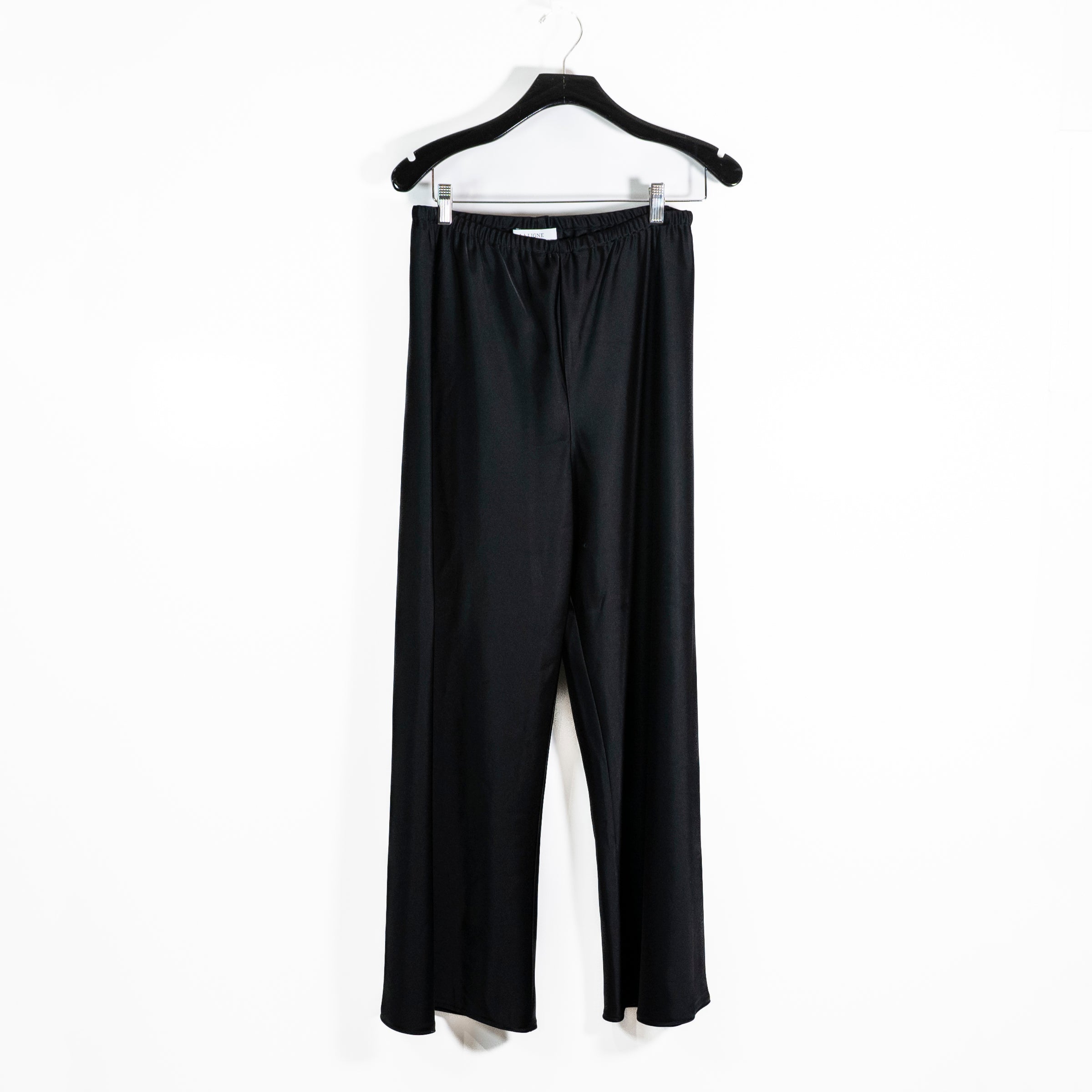 La Ligne Women's Colby Satin Bias Cut Full Length Trouser Pants Sold Black M