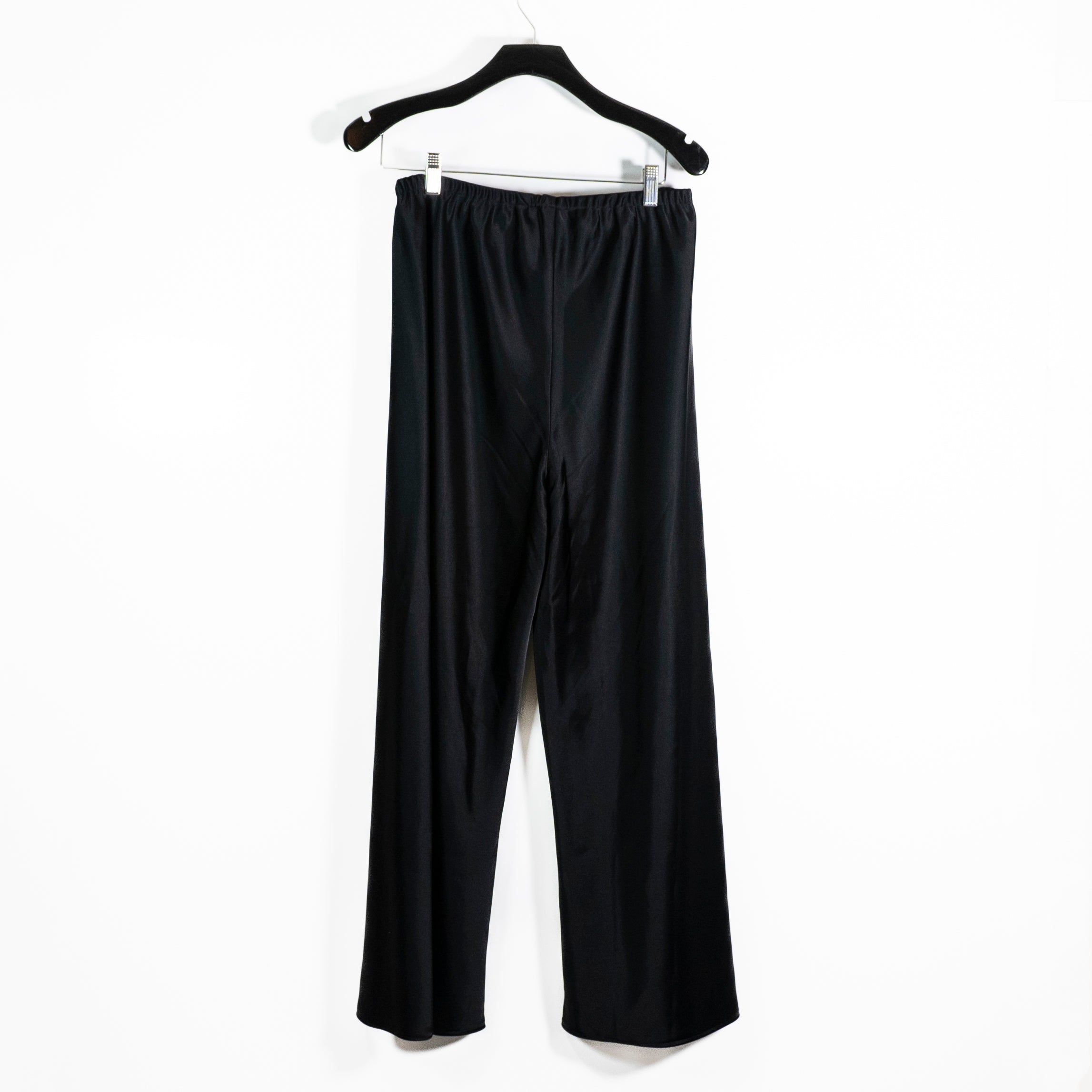 La Ligne Women's Colby Satin Bias Cut Full Length Trouser Pants Sold Black M