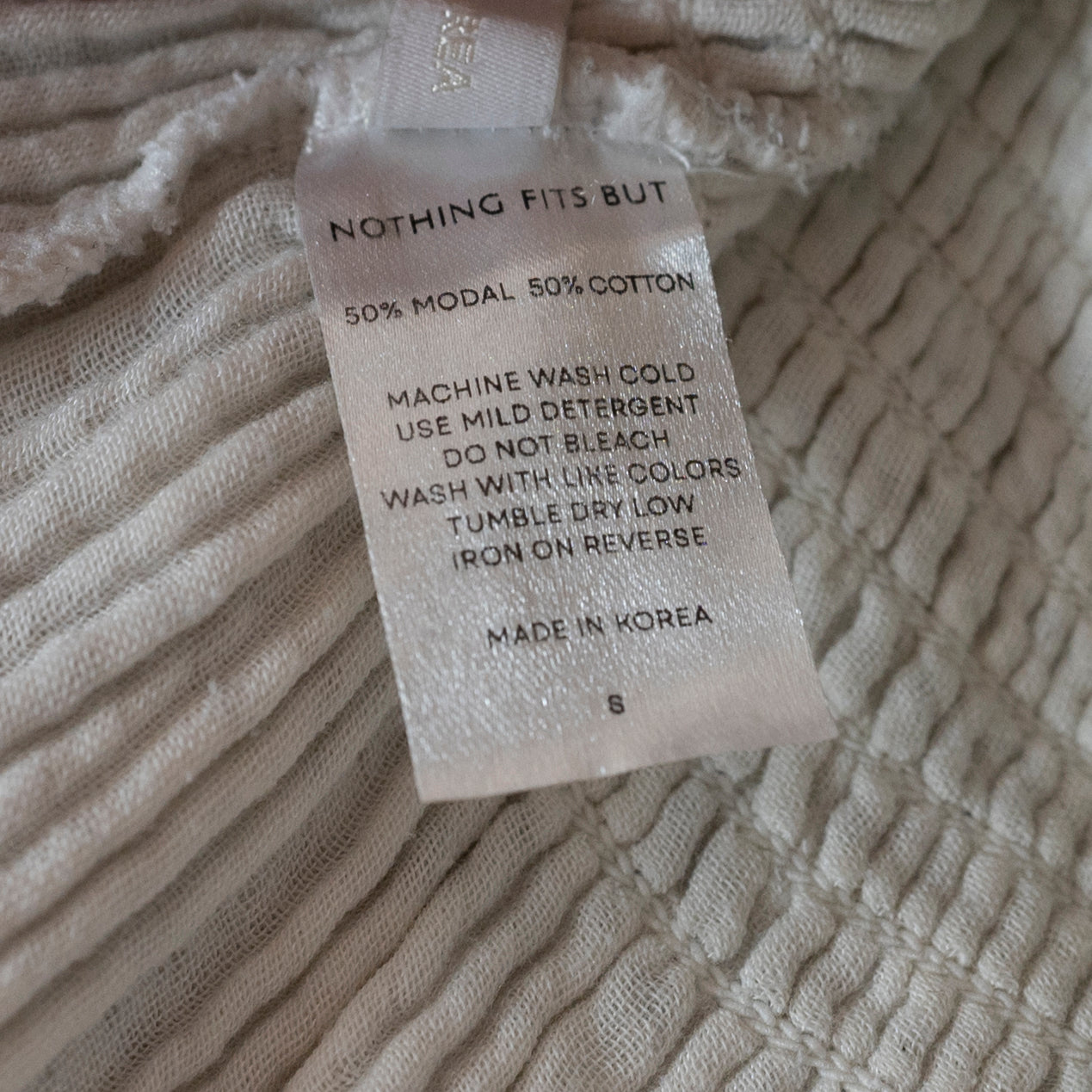 Nothing Fits But Kiko Cotton Modal Stretch Knit Smocked Tiered Maxi Dress Small