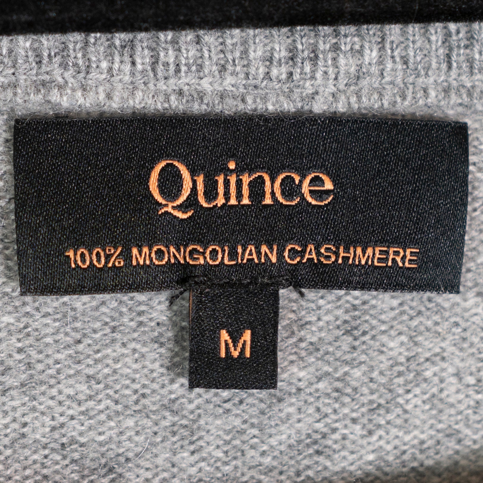 Quince Women's Mongolian Cashmere Knit Crewneck Pullover Sweater Heather Gray M