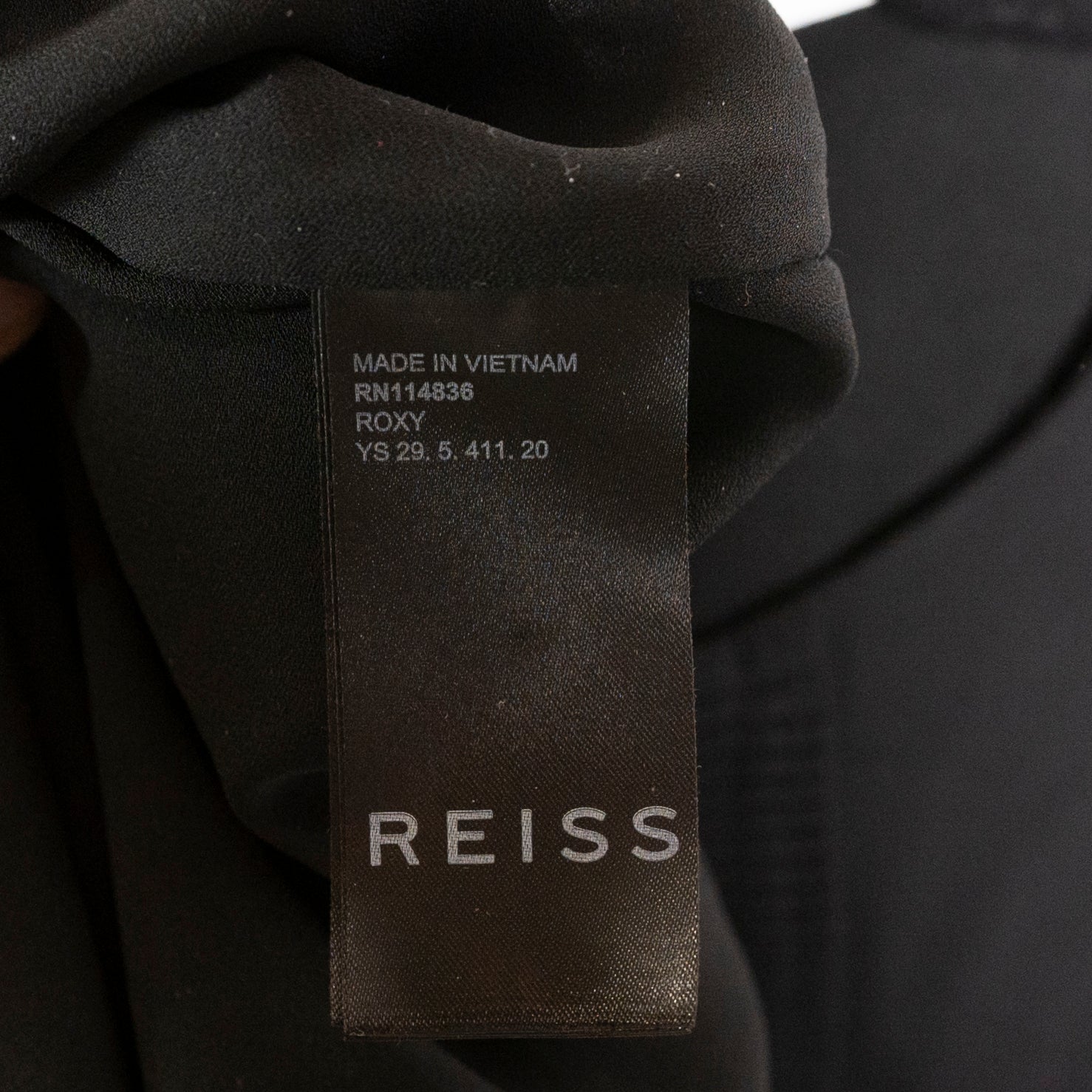 Reiss Women's Black Chiffon Long Sleeve Pullover Mini Ruffle Cocktail Dress S