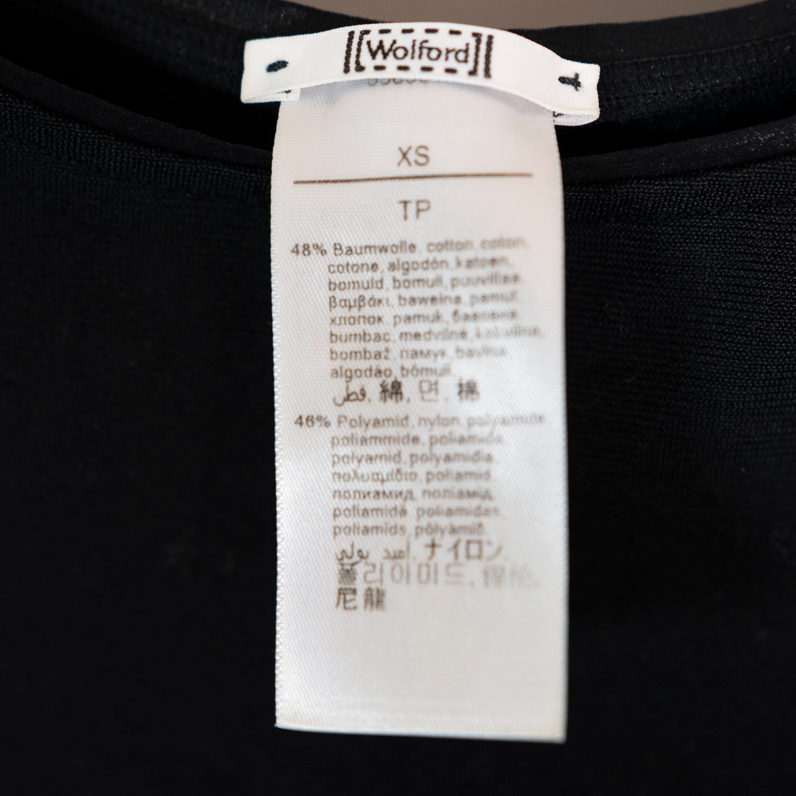 Wolford Women's Cotton Blend Knit Stretch Scoop Neck Sleeveless Tank One Piece