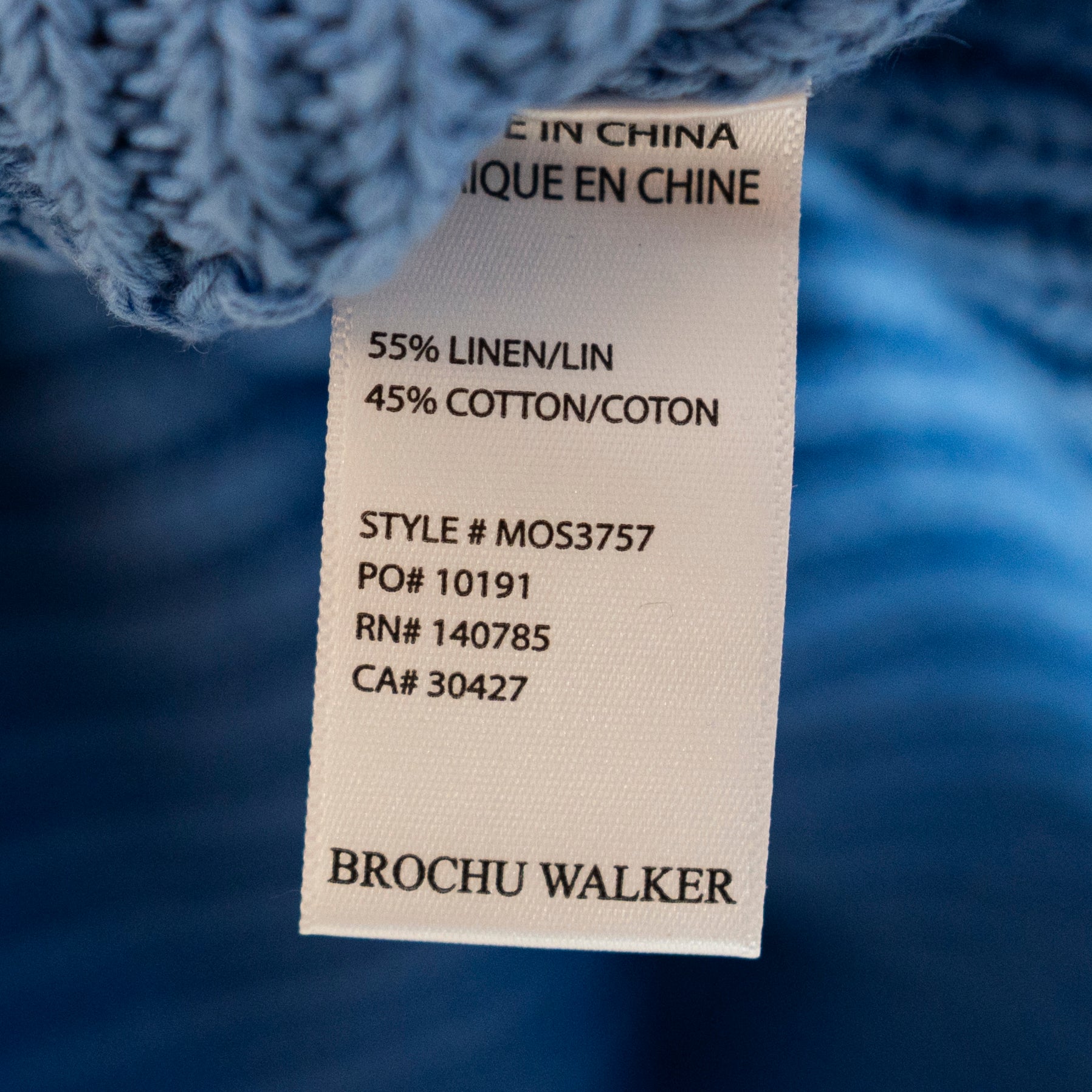 Brochu Walker Women's The Uma Linen Cotton Knit Sleeveless V Neck Sweater Blue S