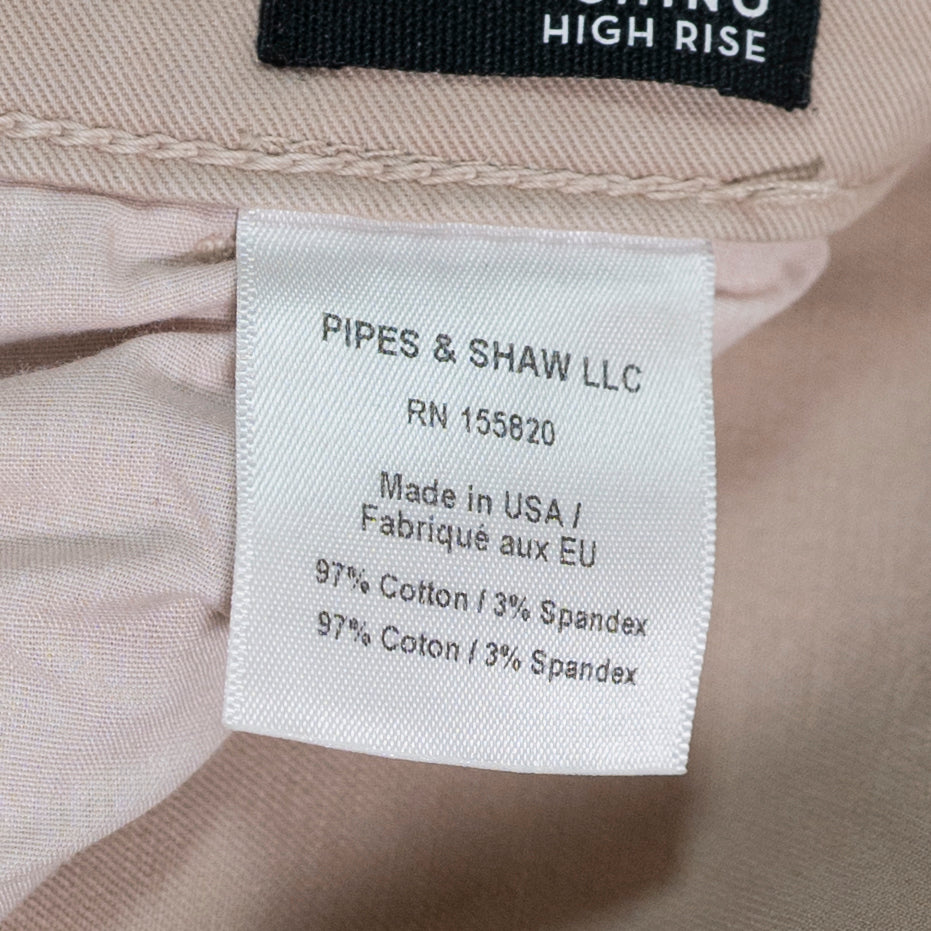 Veronica Beard Jeans Women's Ayla Cotton Stretch Ankle Crop Chino Khaki Pants 2