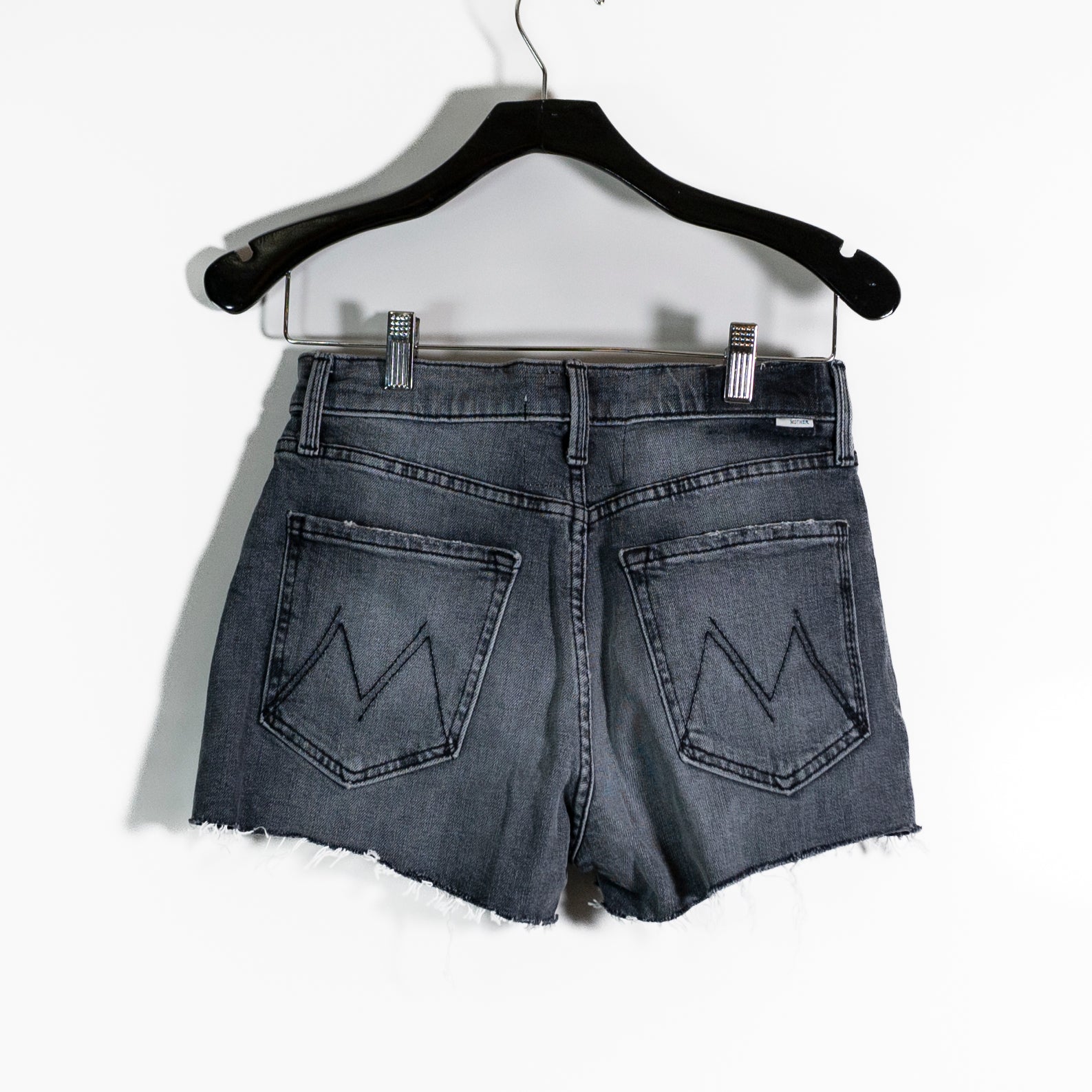 Mother Denim The Tomcat Kick Fray Cut Off High Waisted Jean Shorts Acid Wash 26