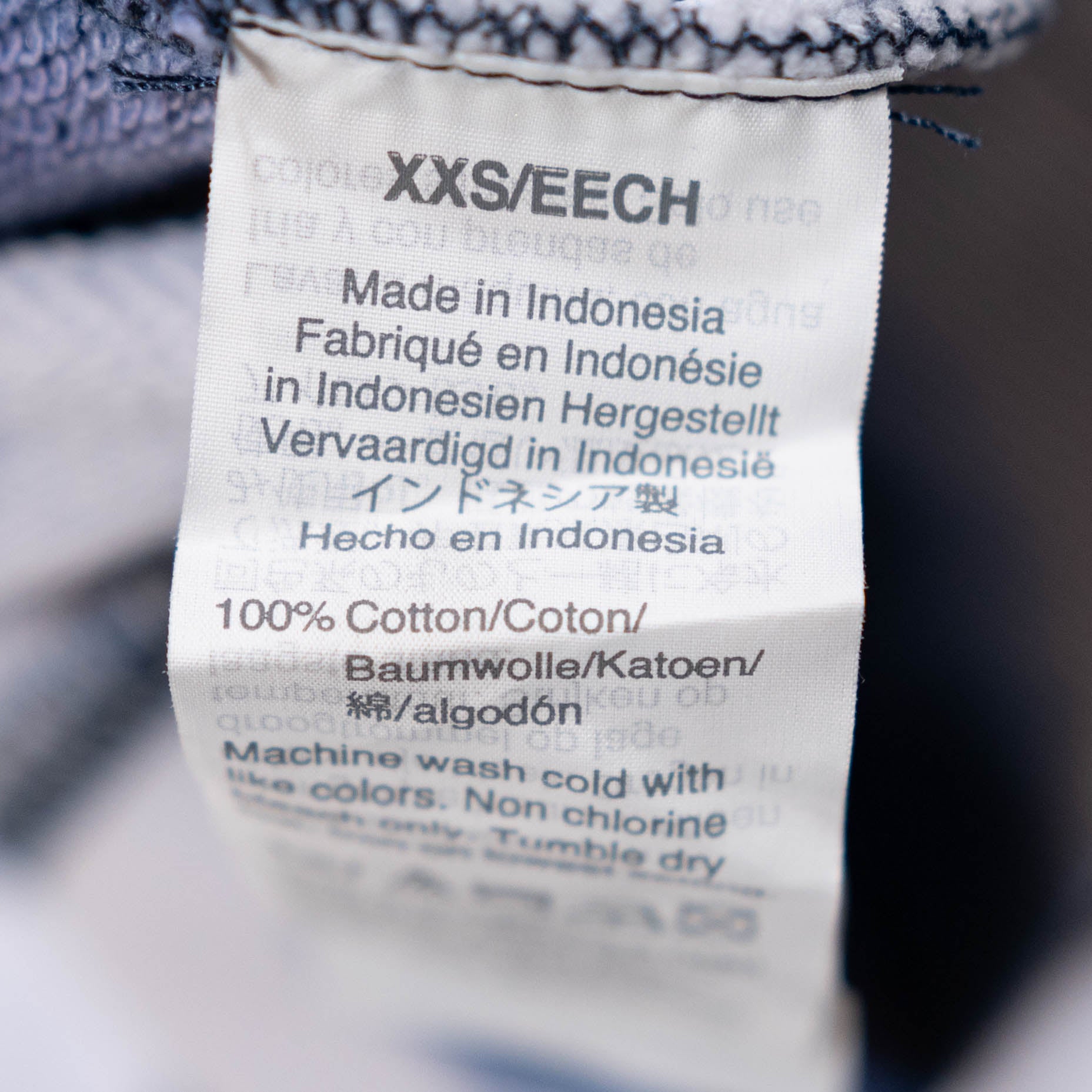 J. Crew Blue Tie Dyed Original Cotton Terry Pullover Hoodie Sweatshirt Sweater