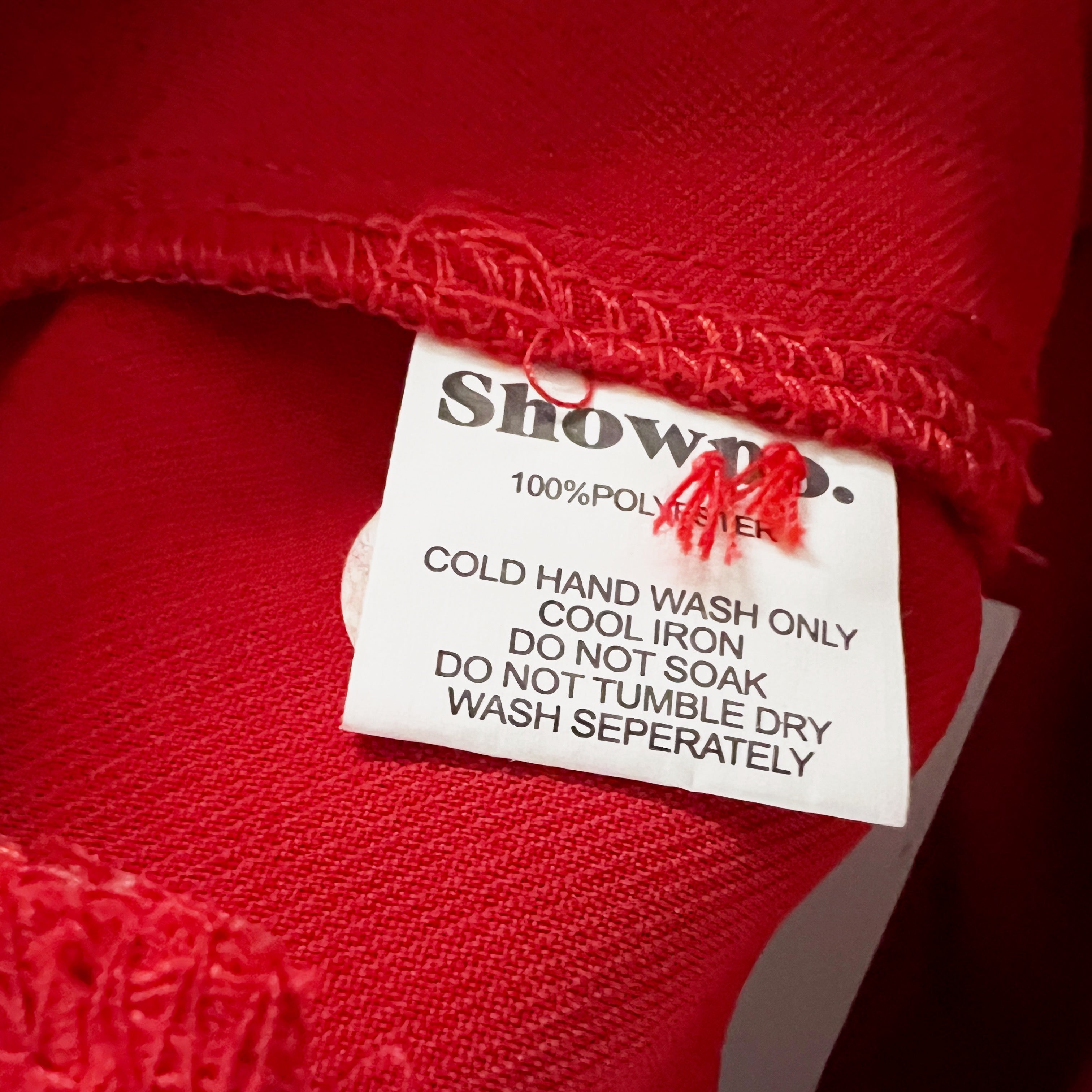 NEW Showpo Bonnie High Waisted Tailored Wide Leg Trouser Pants Solid Red 2