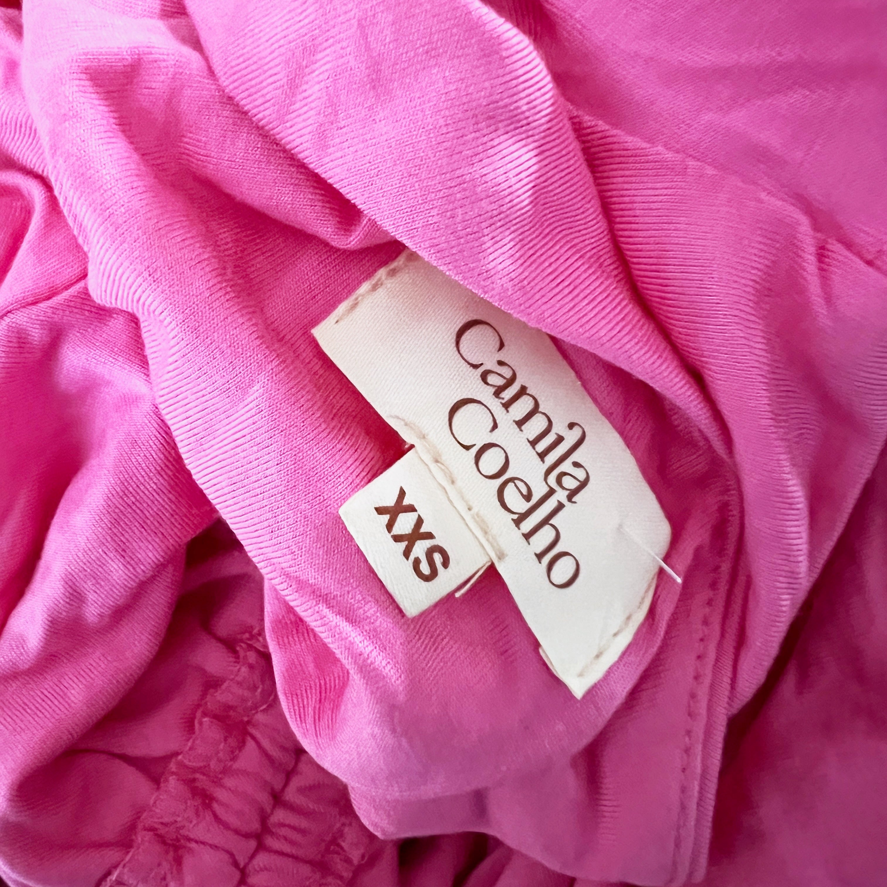 Camila Coelho Lena Bamboo Stretch Jersey Knit Ruched Bodycon Mini Dress Pink XXS