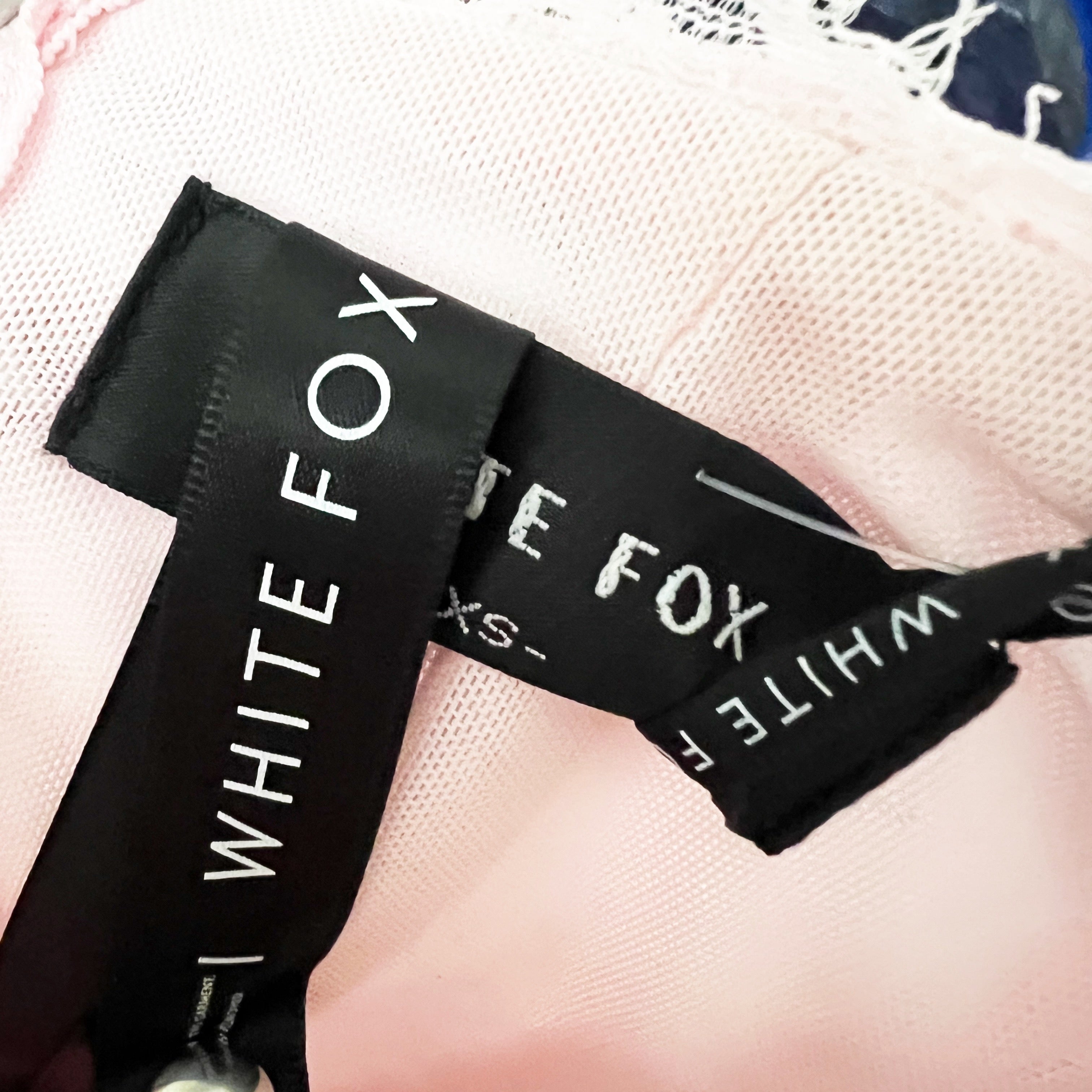 NEW White Fox The Old Days Strapless Bustier Lace Crystal Jewel Heart Baby Pink