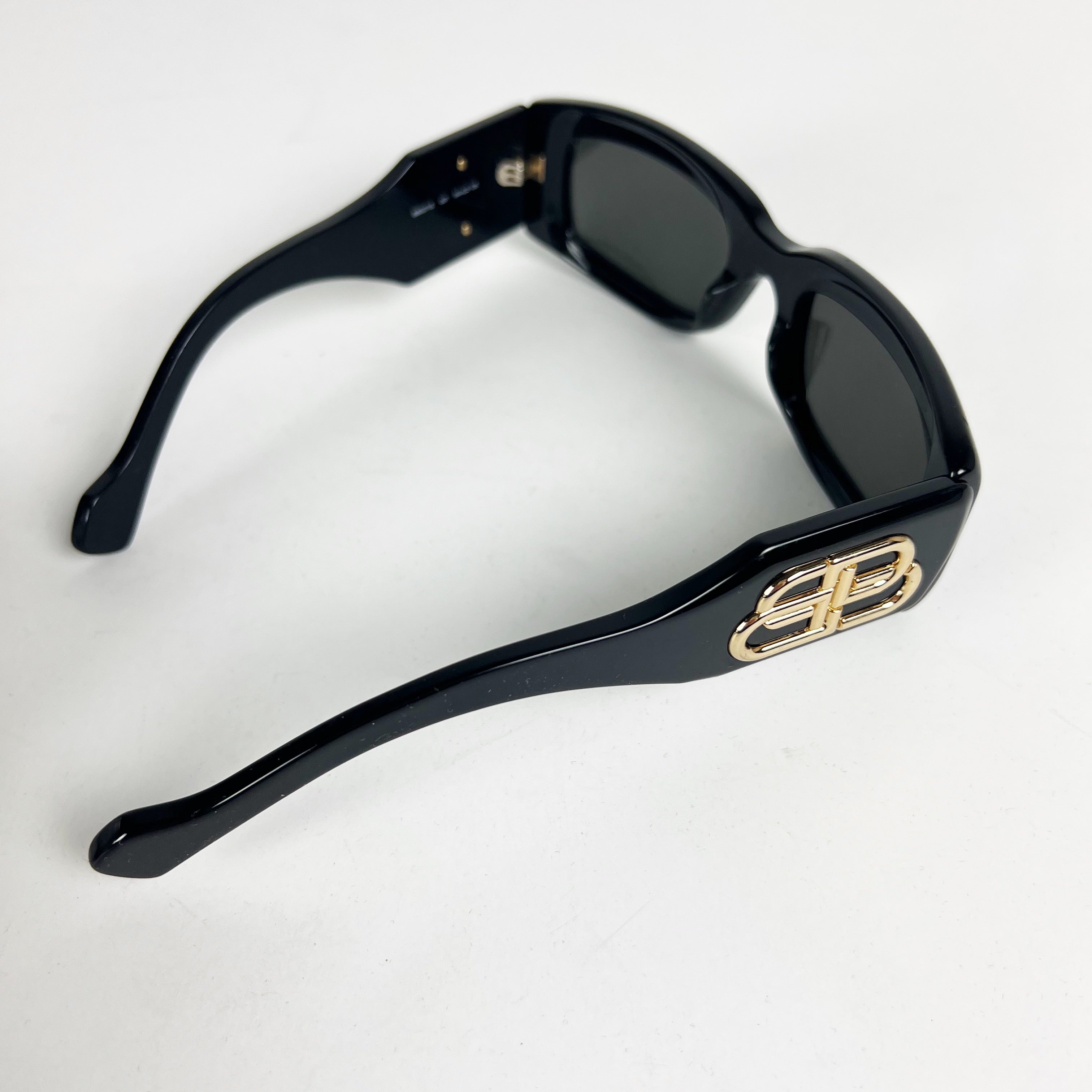 Balenciaga Women's Made In Italy Black BB0071S Rectangle Frame Sunglasses
