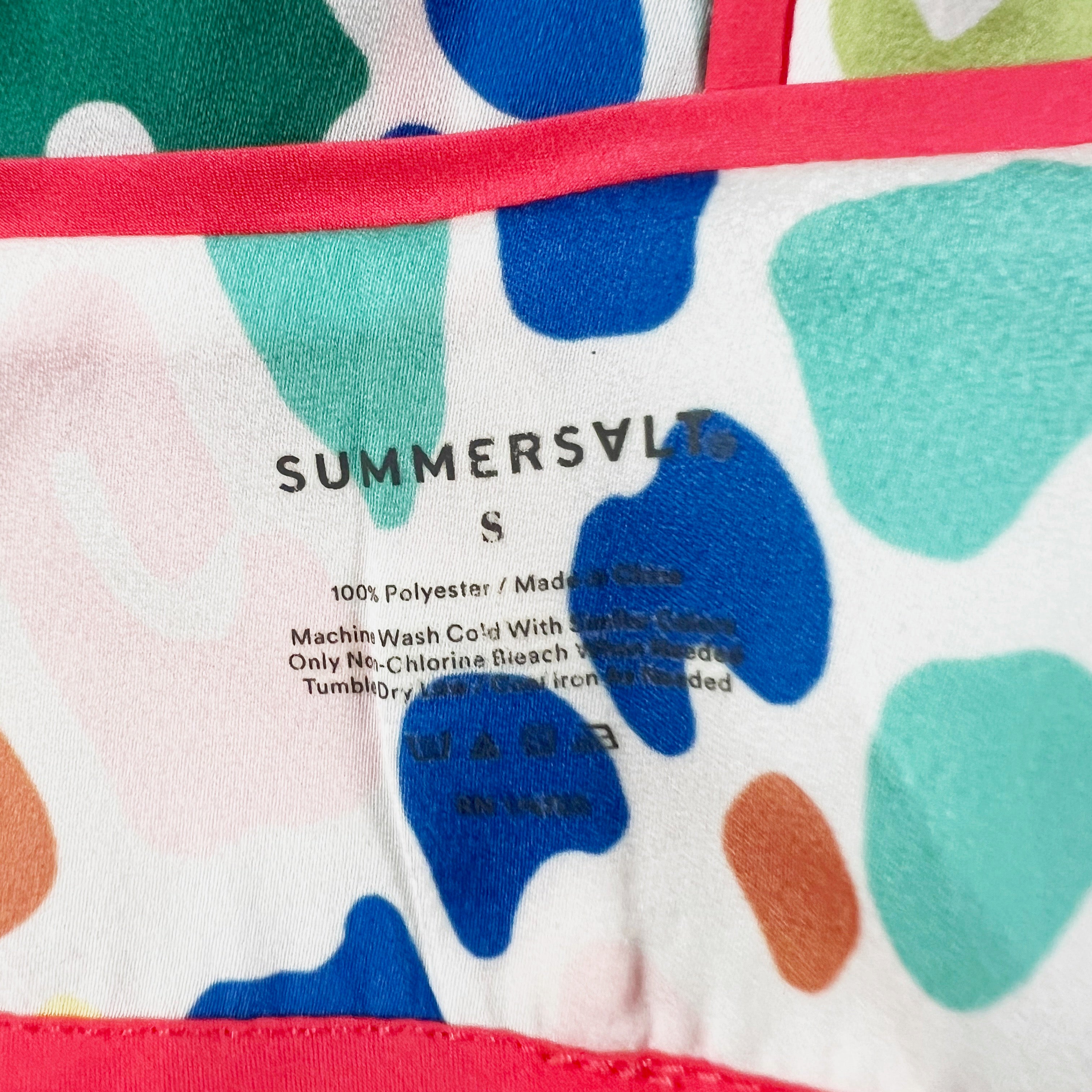 NEW Summersalt The Cloud 9 Silky Button Front Multi Cheetah Leopard Shirt Top S