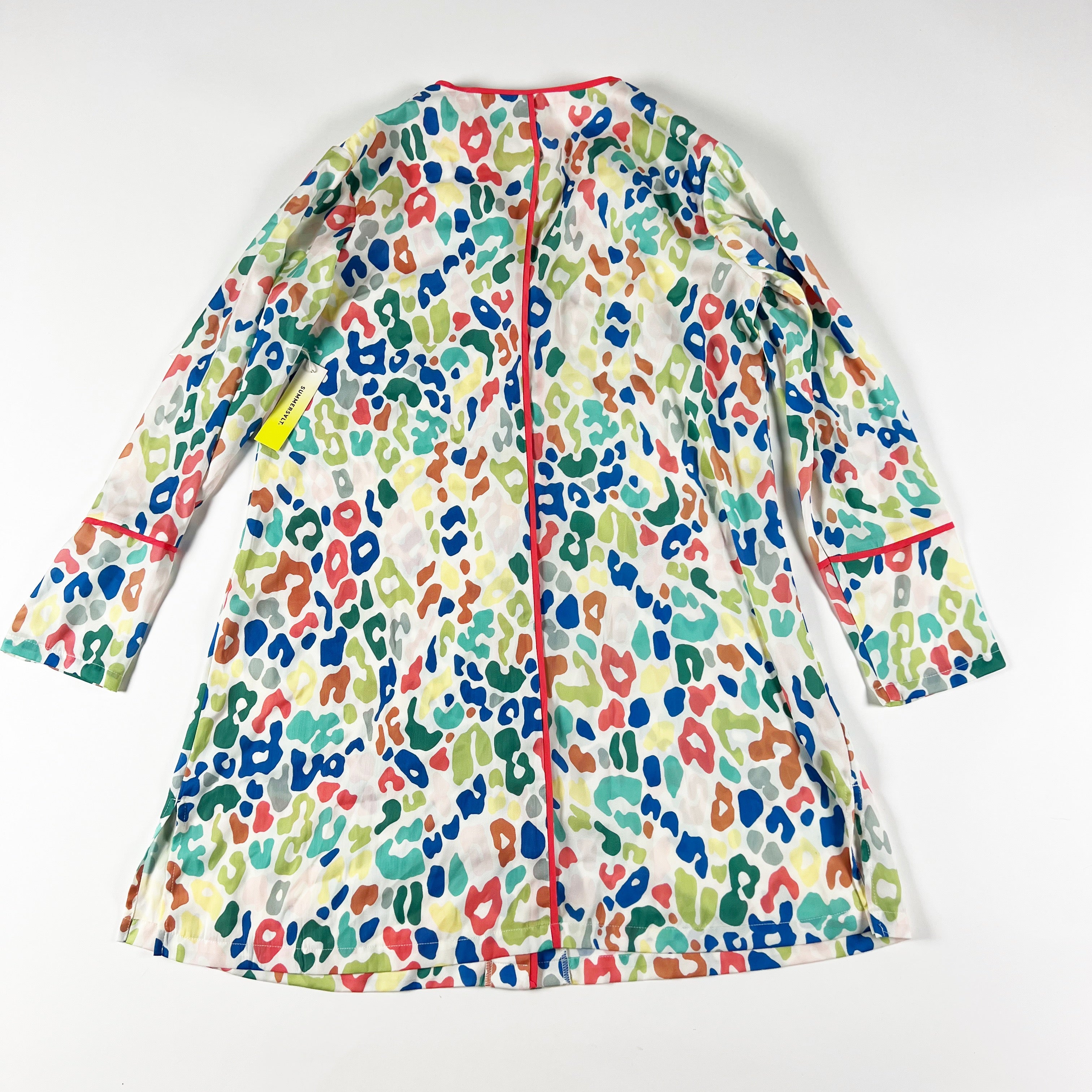 NEW Summersalt The Cloud 9 Silky Button Front Multi Cheetah Leopard Shirt Top S